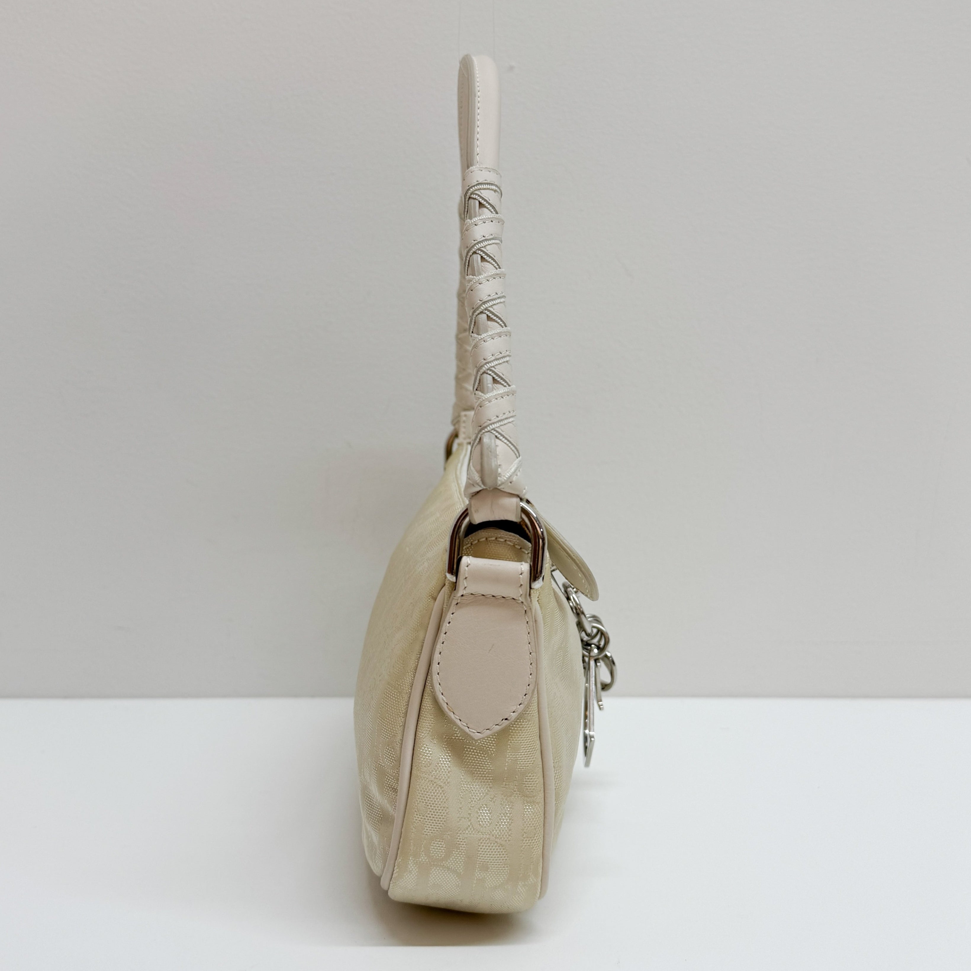 Trotter Beige Canvas Pochette Bag