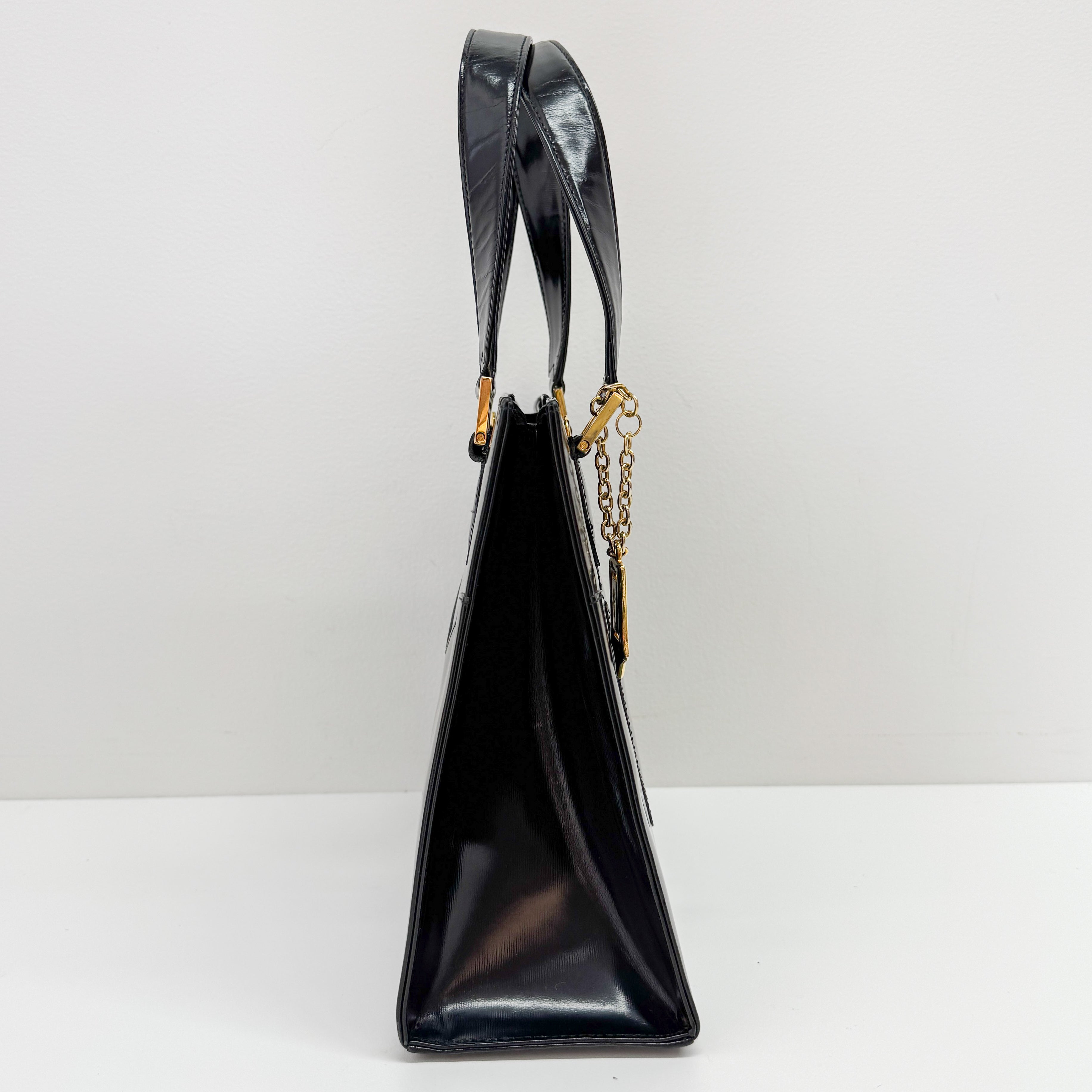 Black Patent Leather Handbag