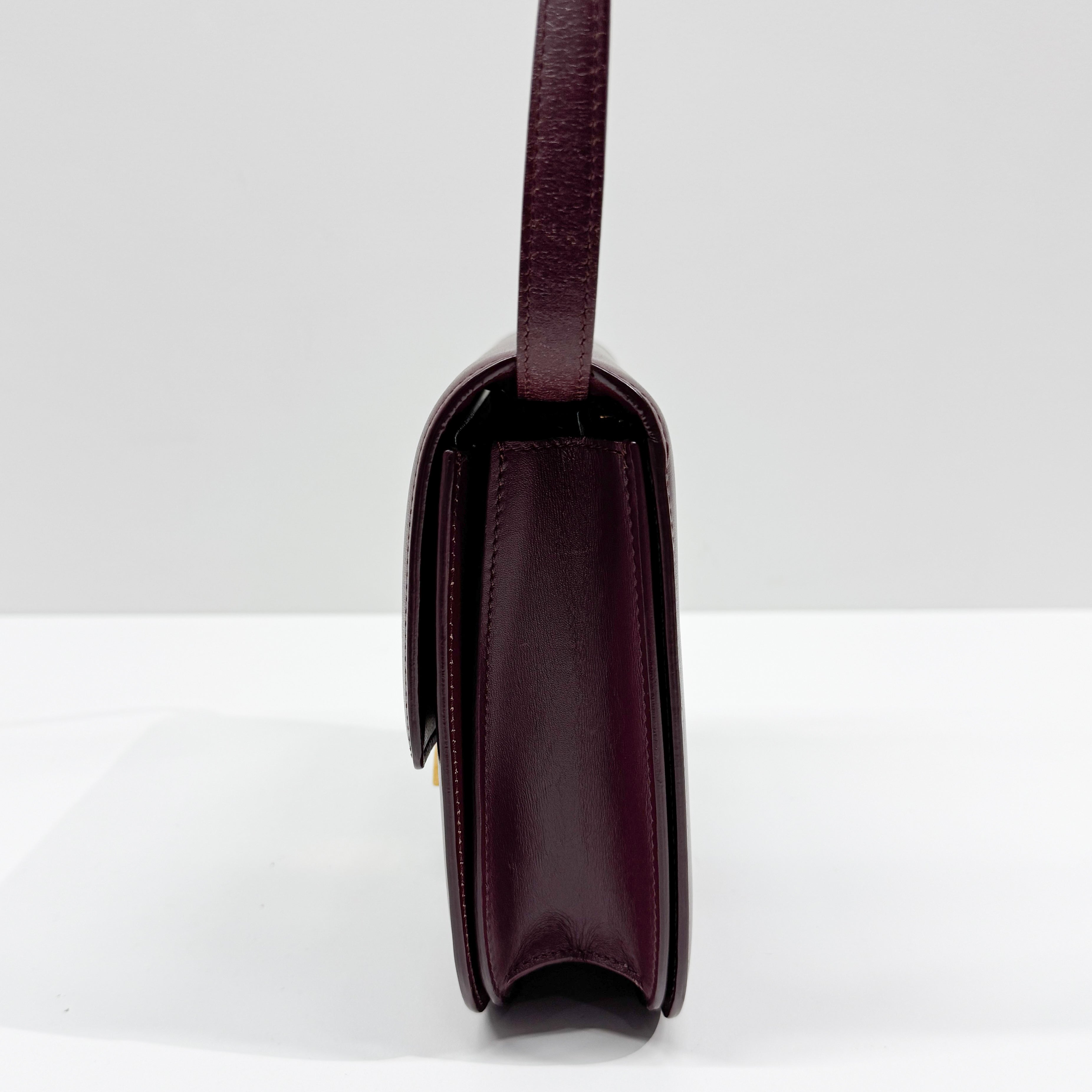 Vintage Red Leather Shoulder Bag