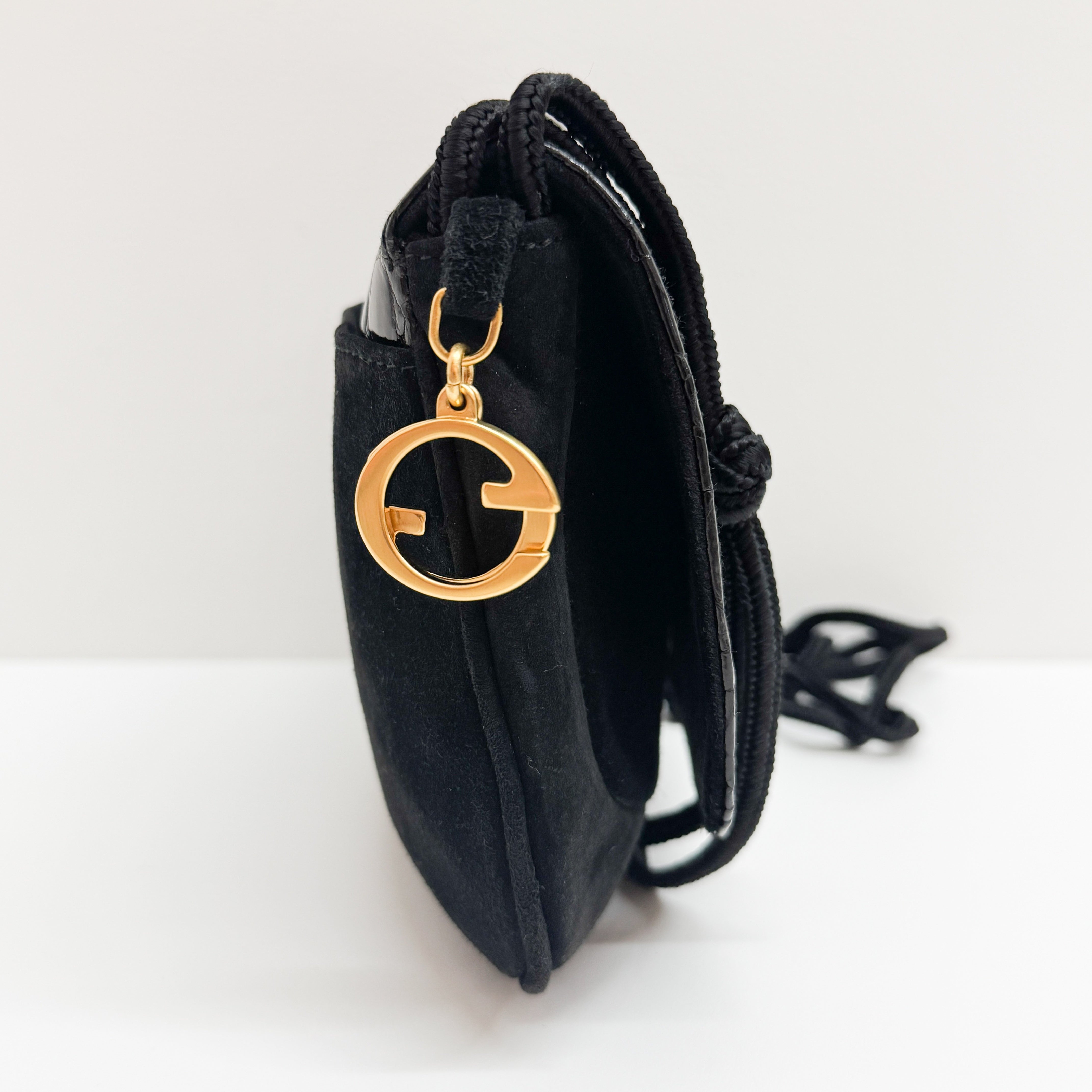 Black Suede Shoulder Bag