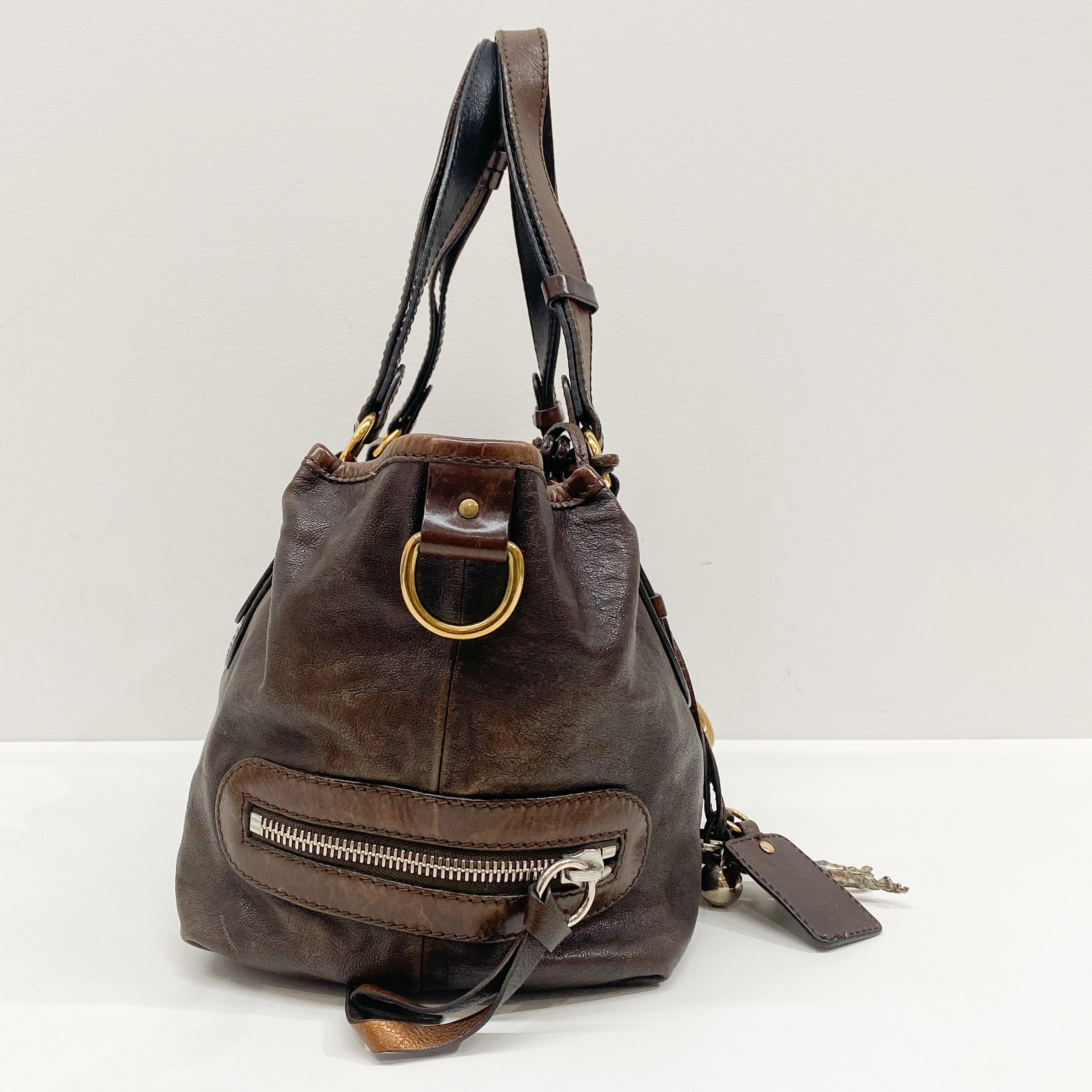 Kerala Brown Leather Shoulder Bag