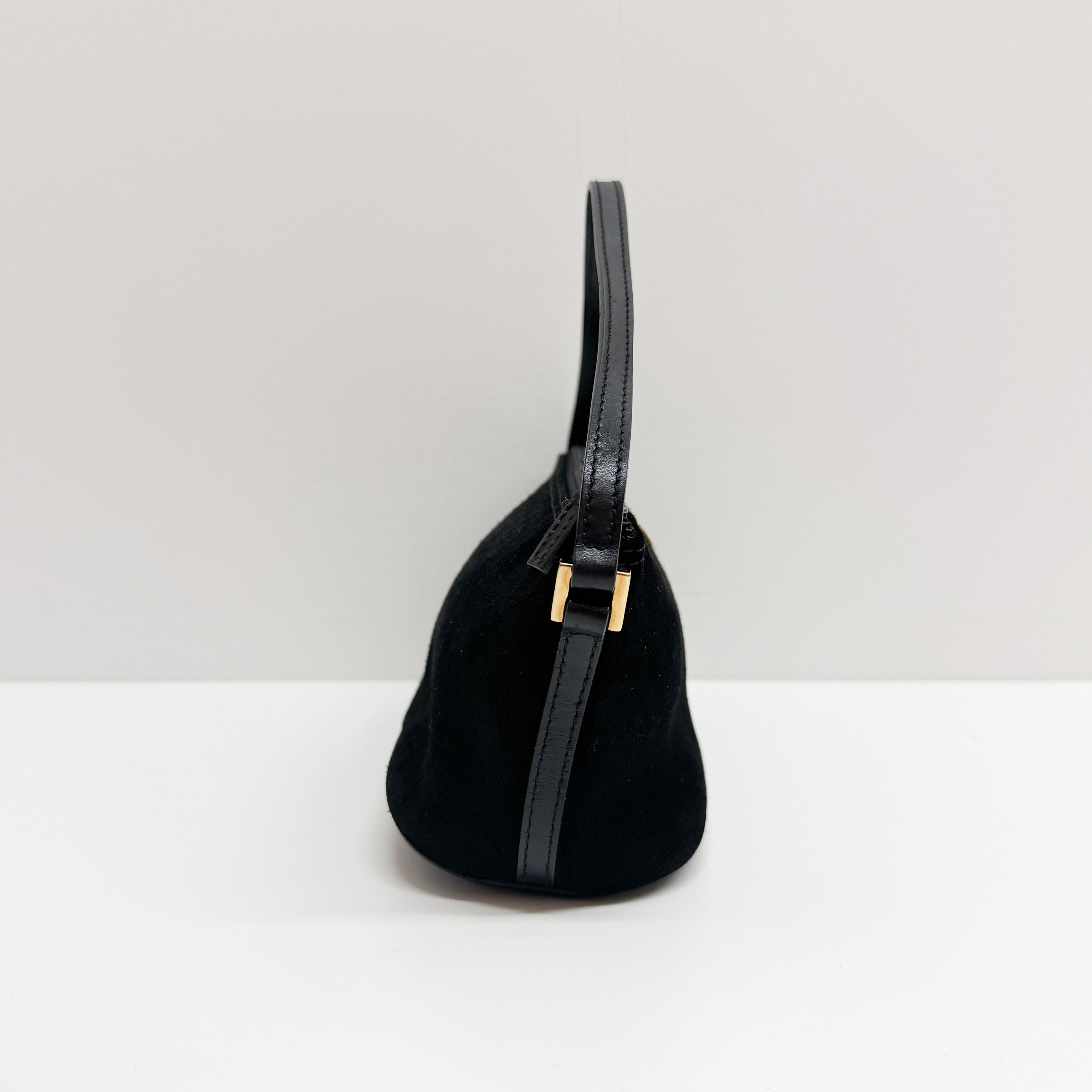 Black Suede Shoulder Bag