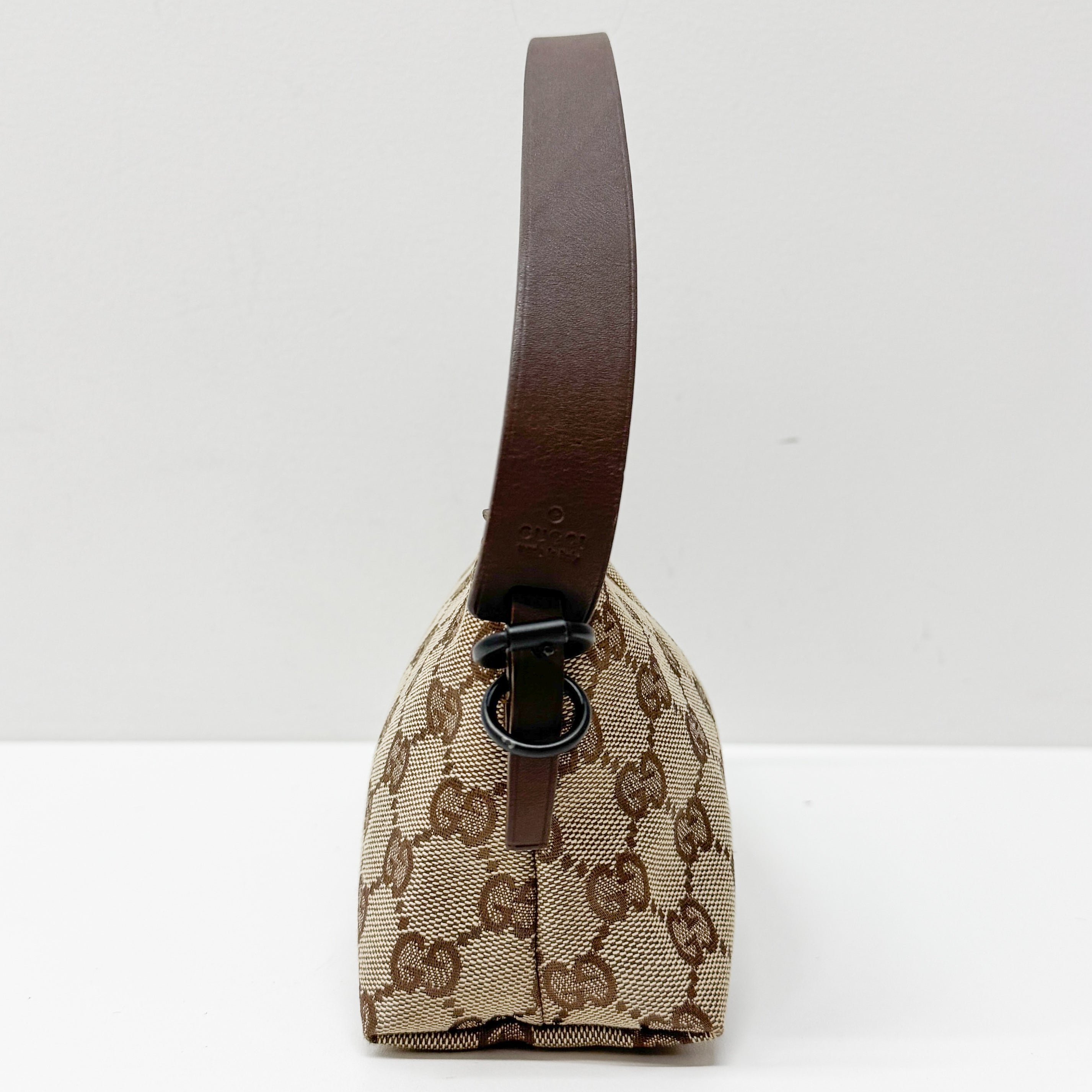 GG Brown Canvas Shoulder Bag