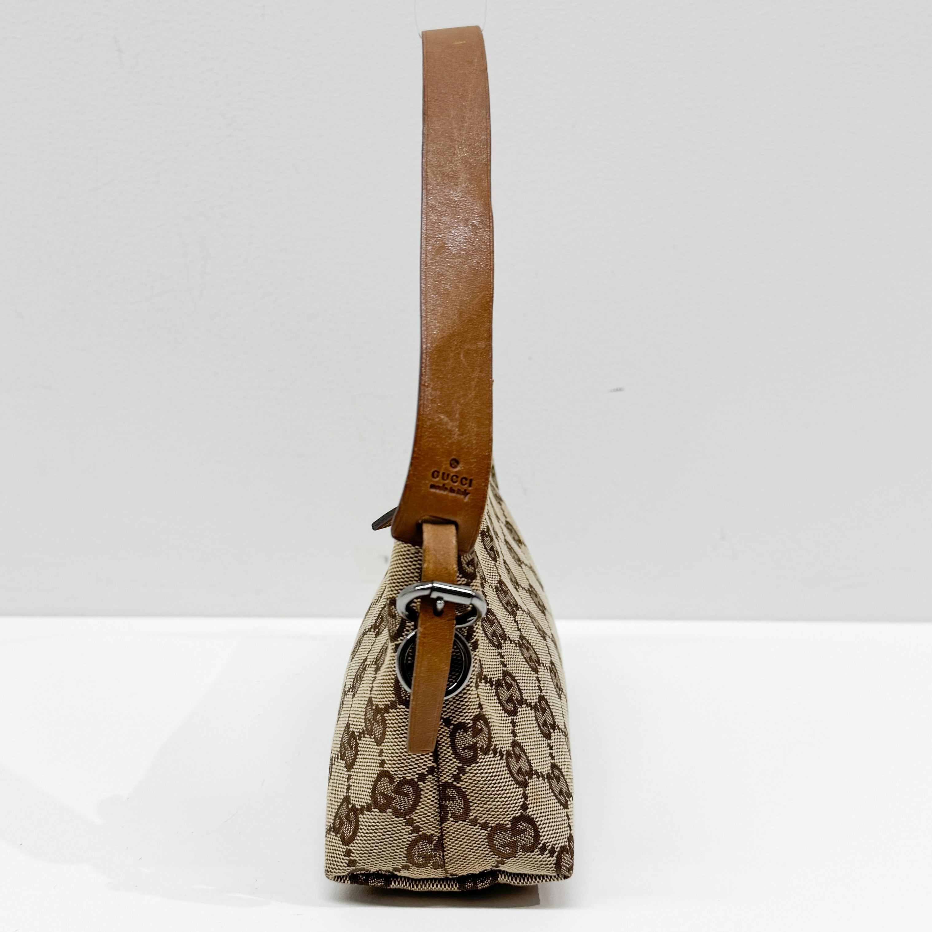 GG Beige Canvas Shoulder Bag