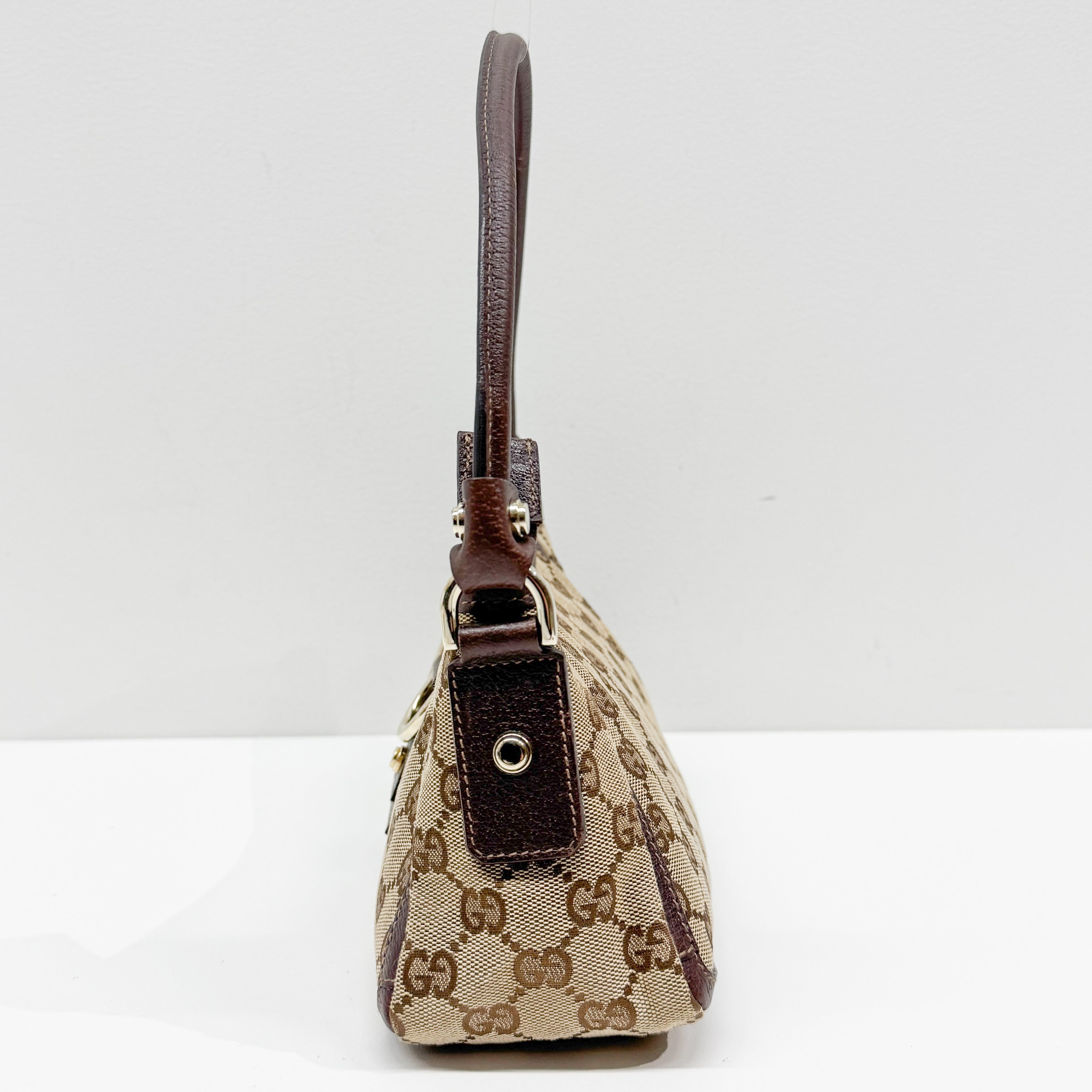 Abbey D-Ring Brown Canvas Shoulder Bag