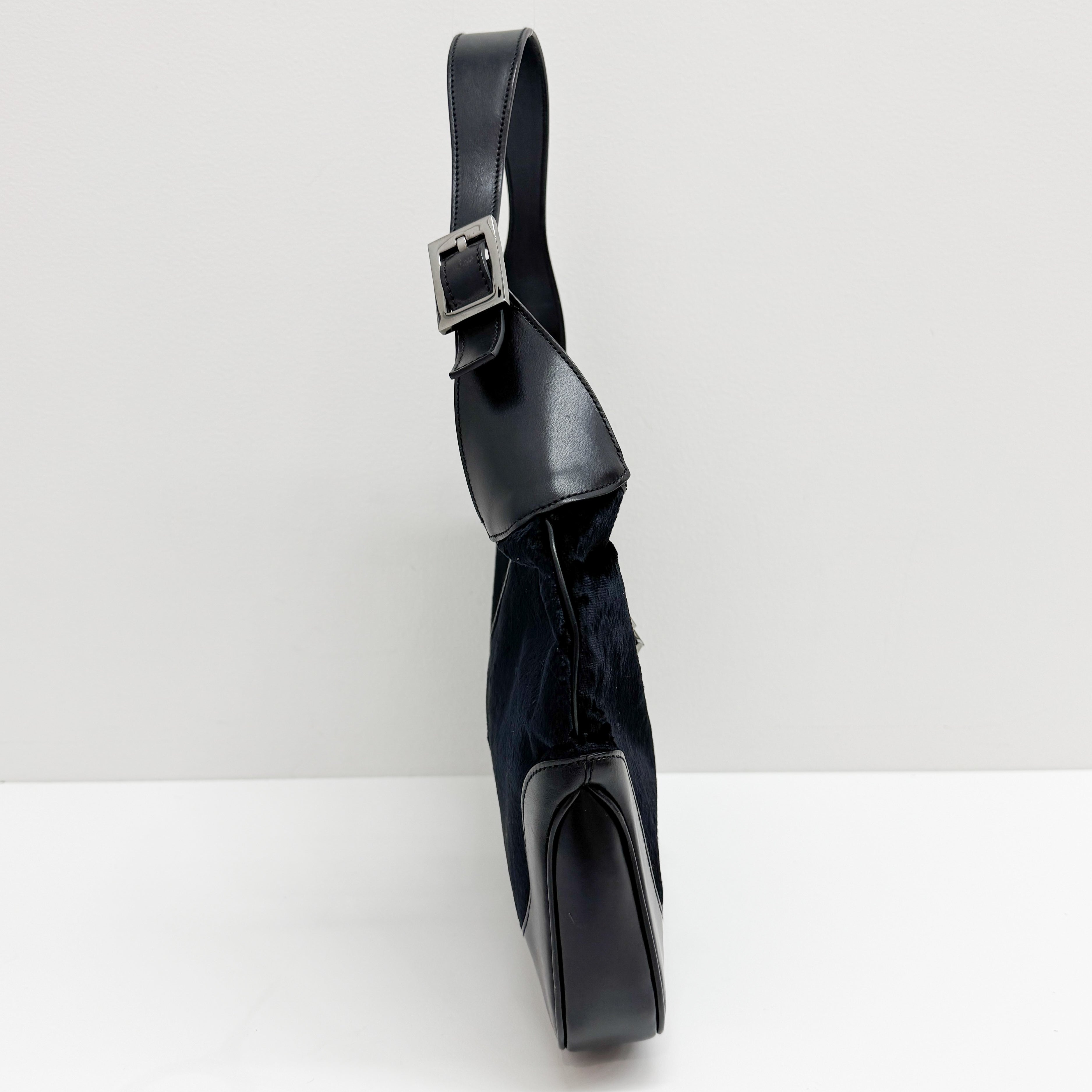 Jackie Black Velvet Shoulder Bag