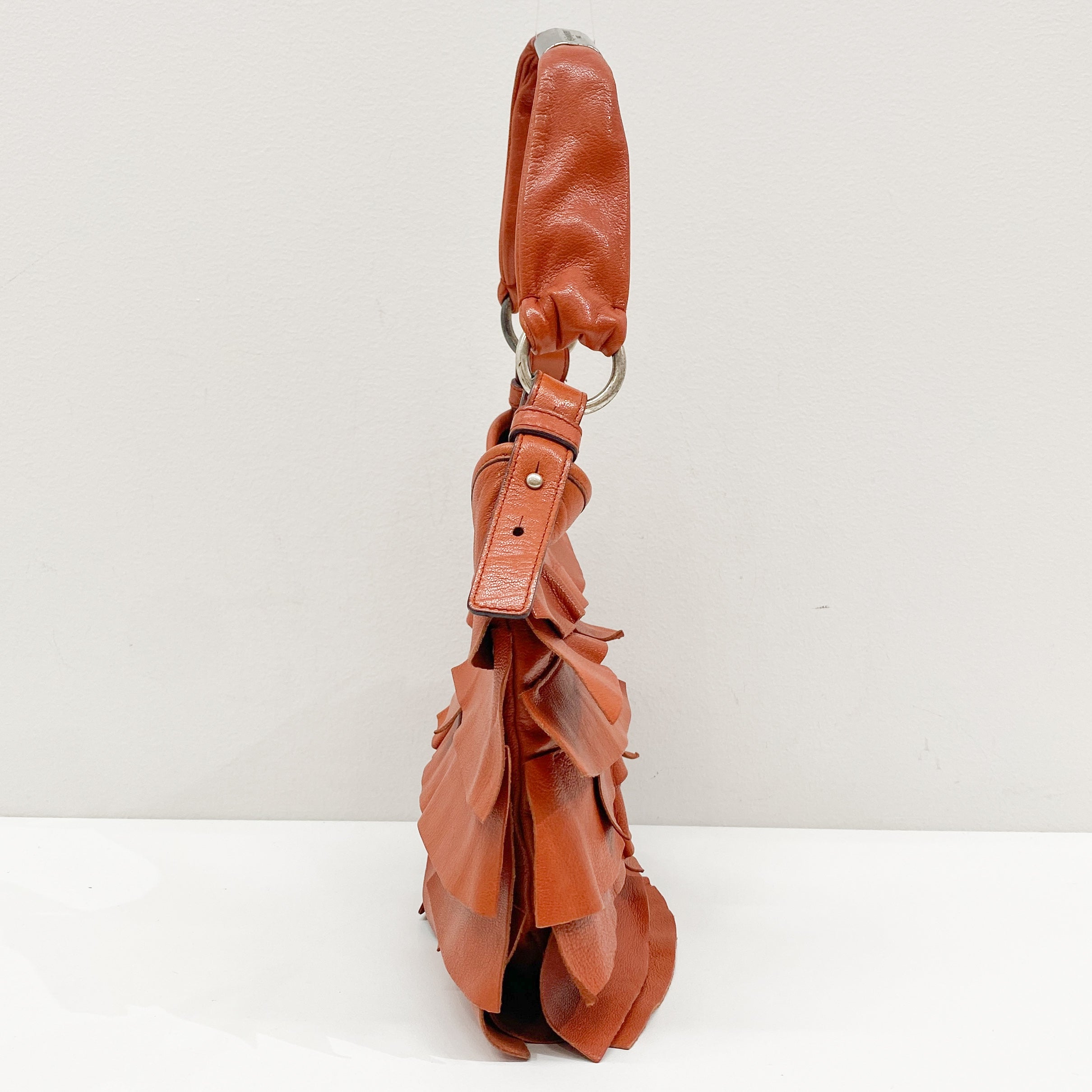 Saint Tropez Orange Leather Shoulder Bag