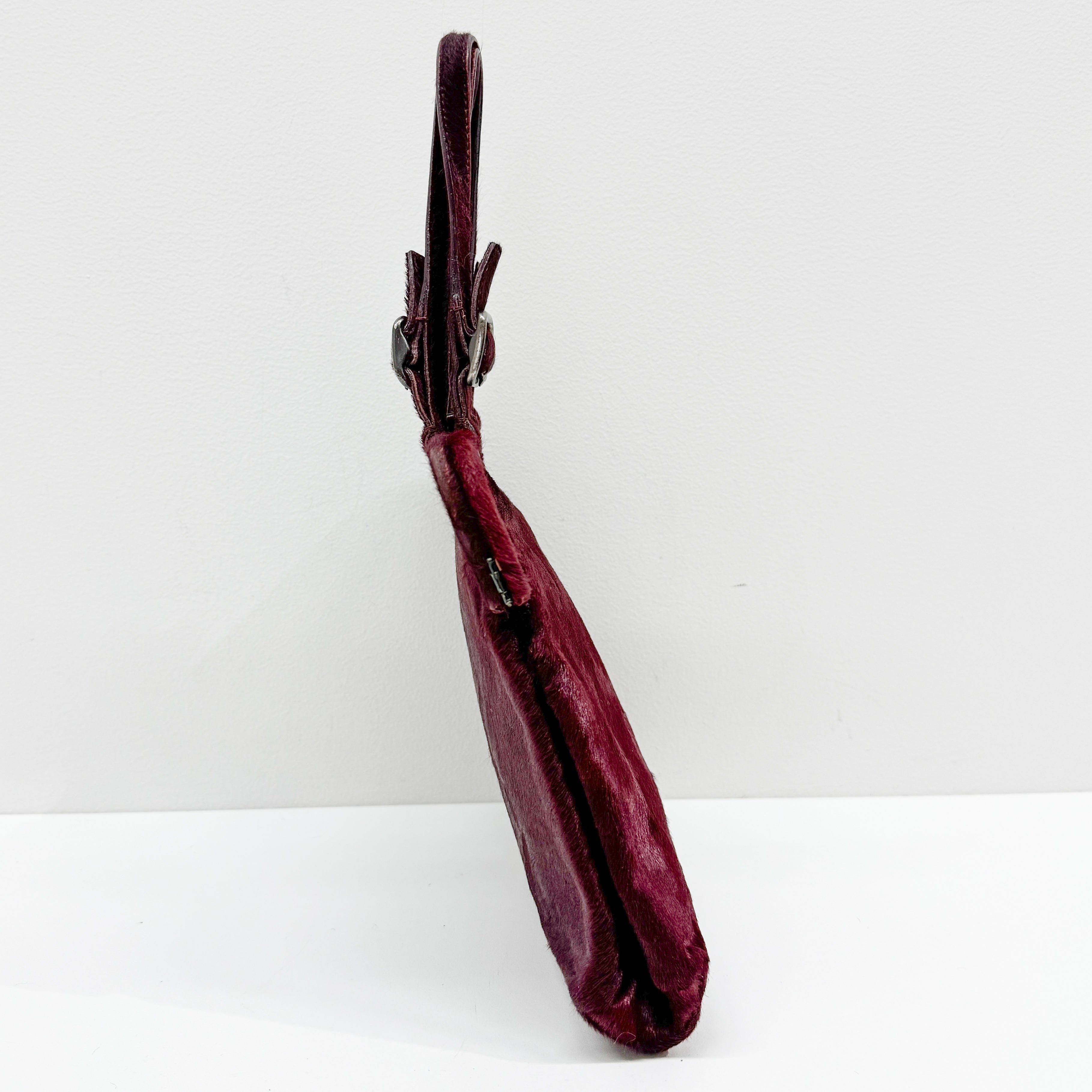 Red Pony Hair Hand Bag