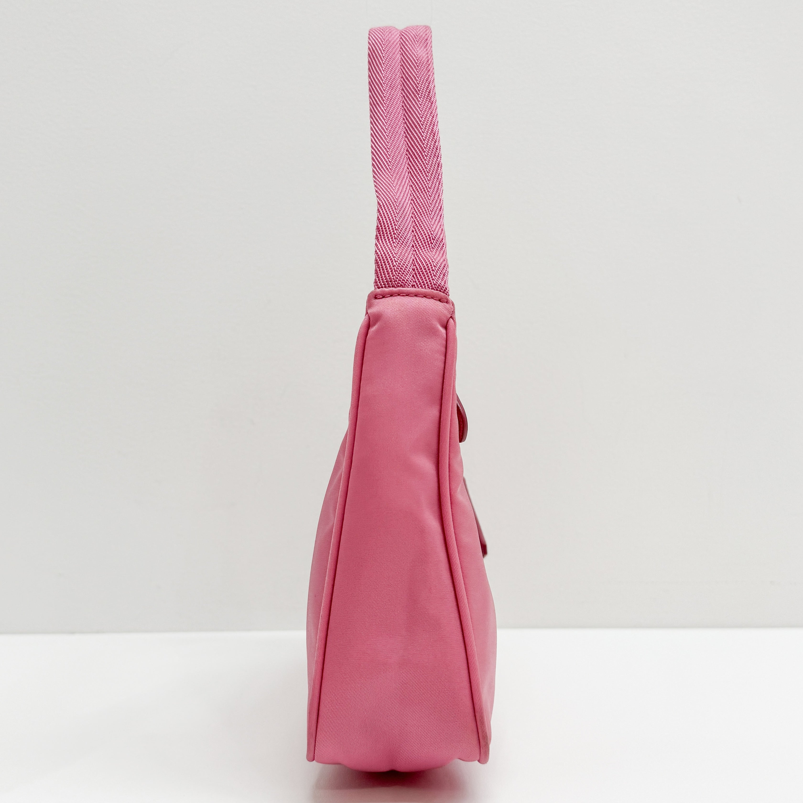 Tessuto Pink Nylon Handle Bag