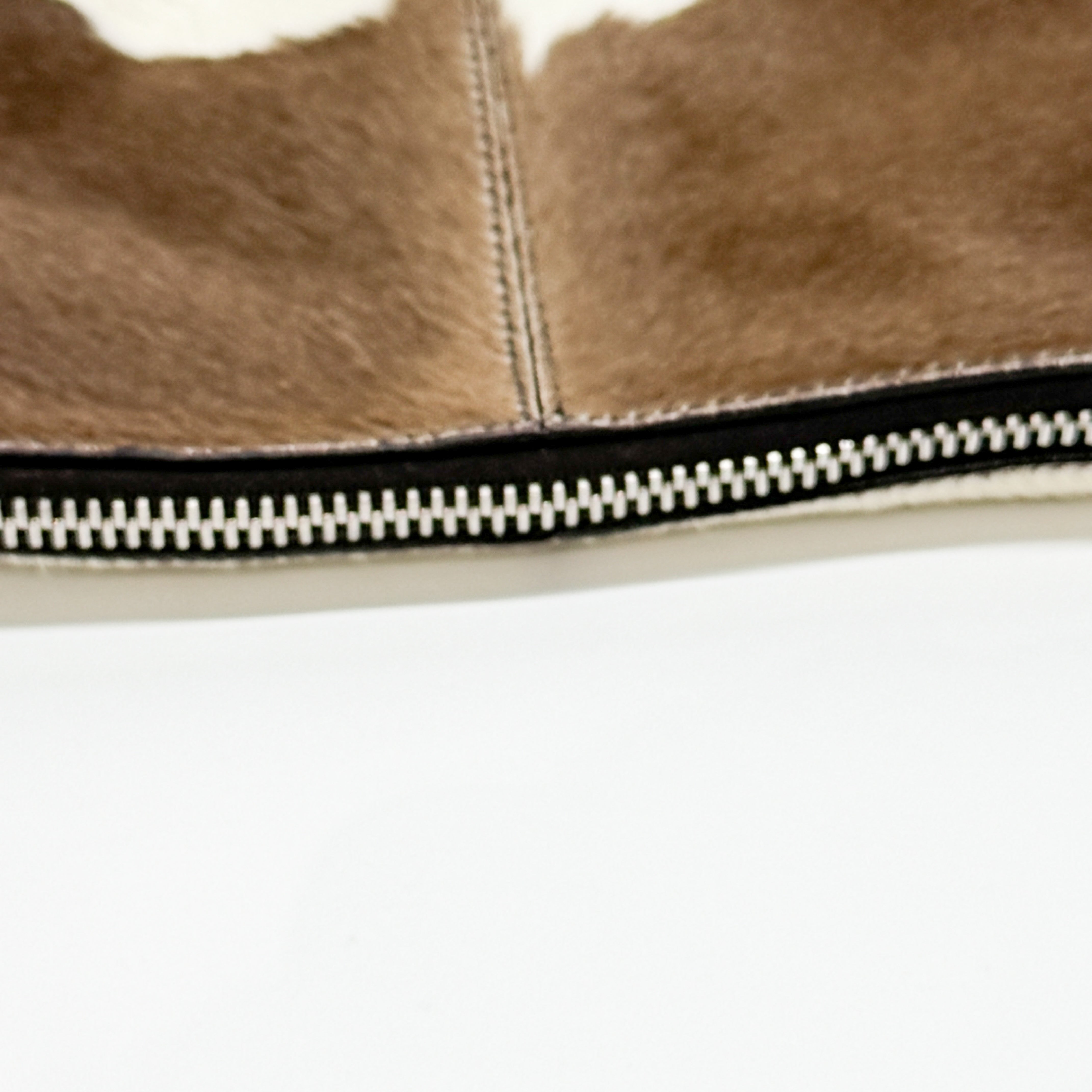 Beau Brown Cow Print Pony Hair Shoulder Bag