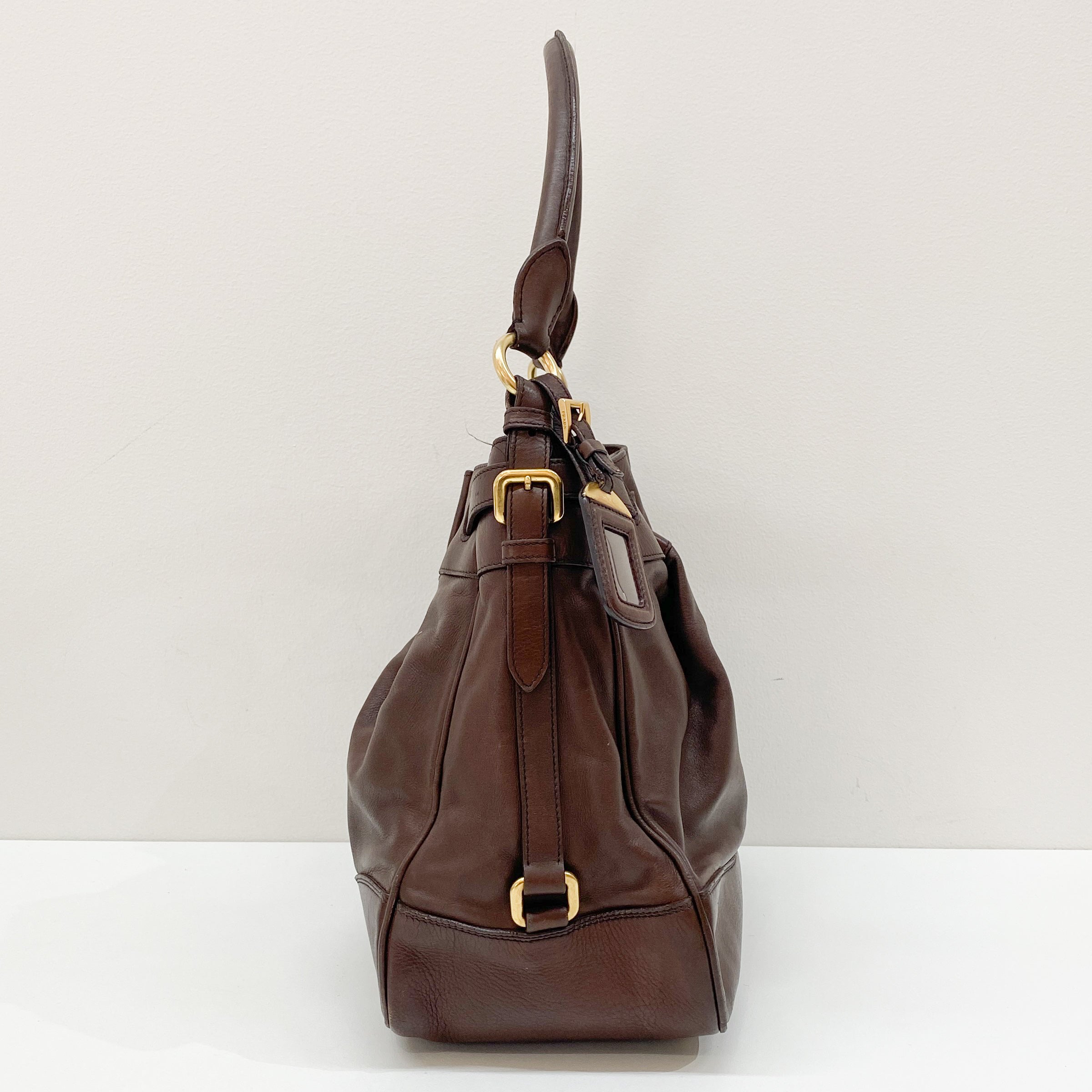 Brown Leather Shoulder Bag