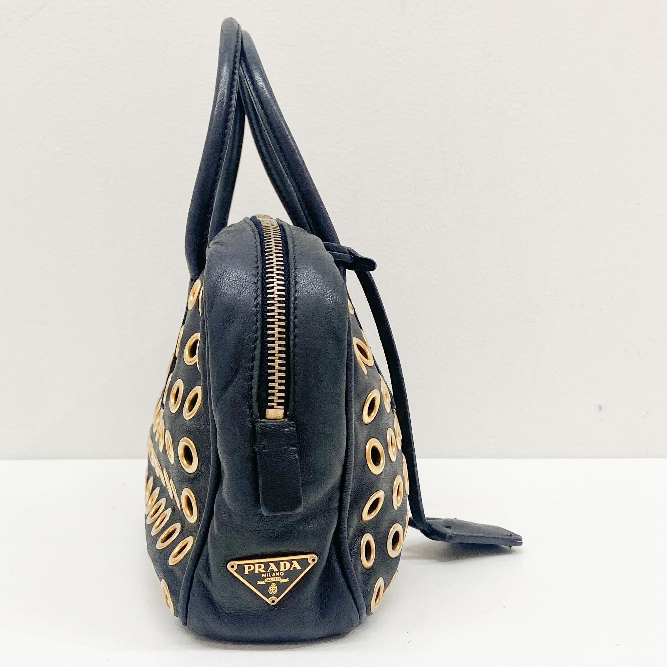 Black Holes Leather Hand Bag