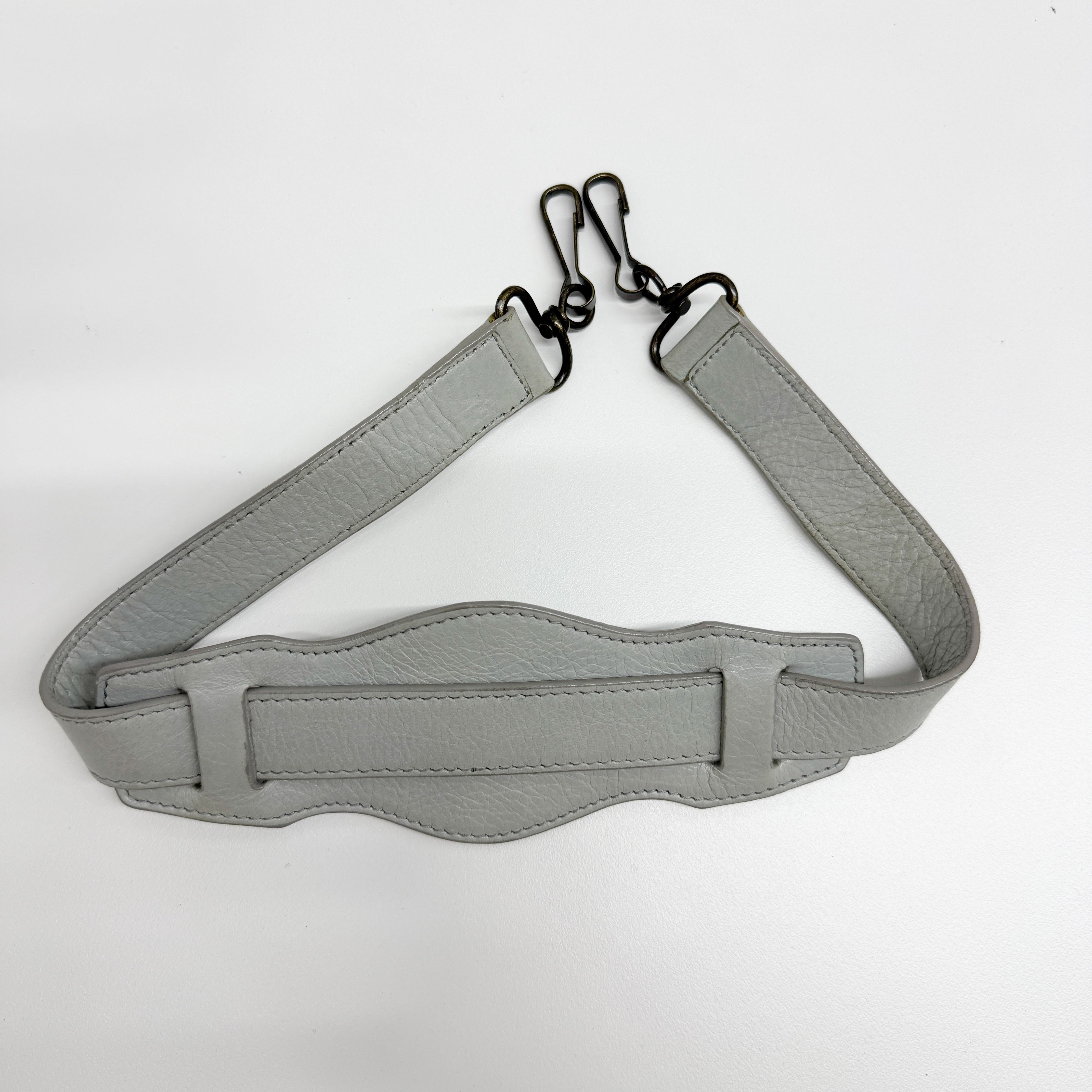 The City Grey Calfskin Leather Two Way Bag