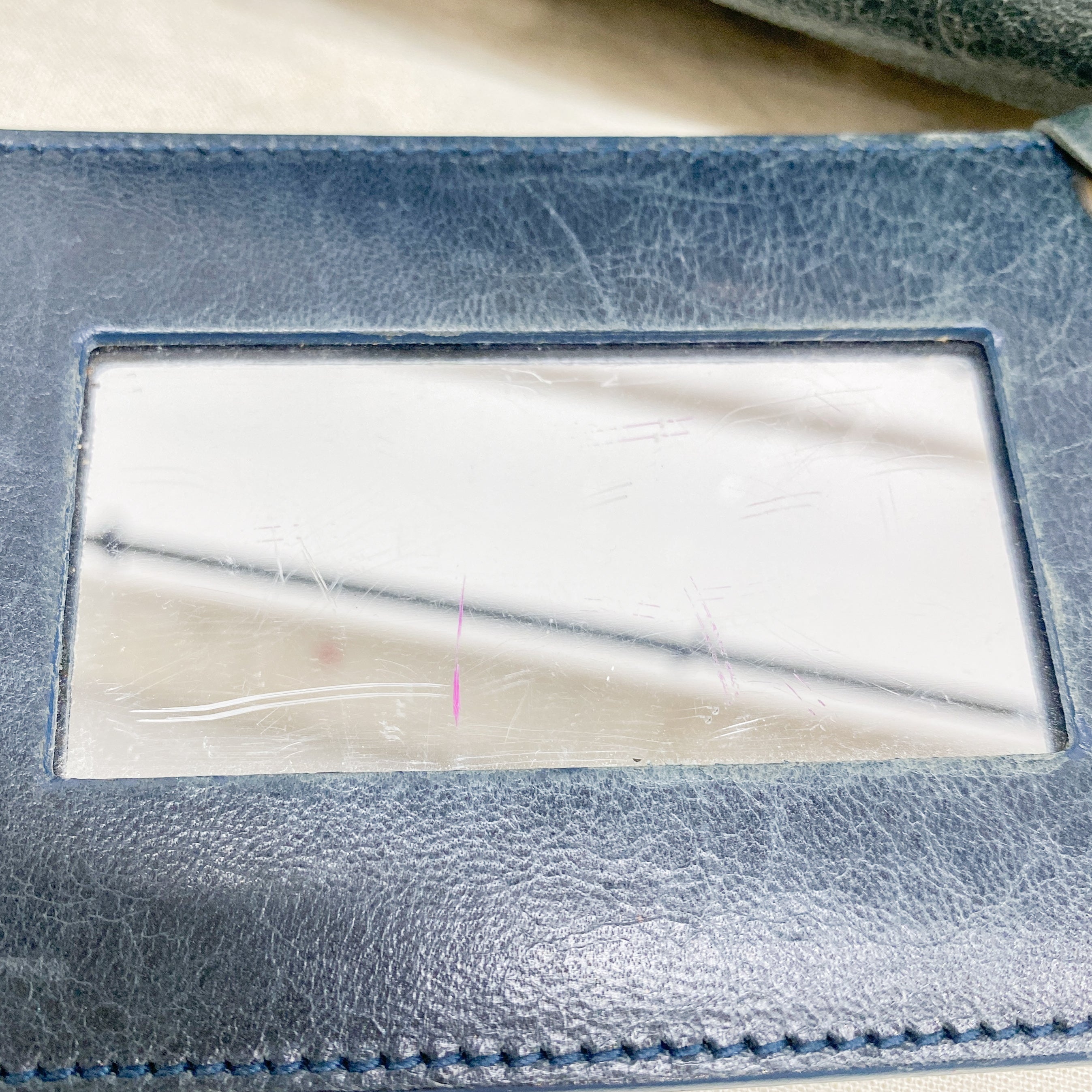 The City Green Calfskin Leather Two Way Bag