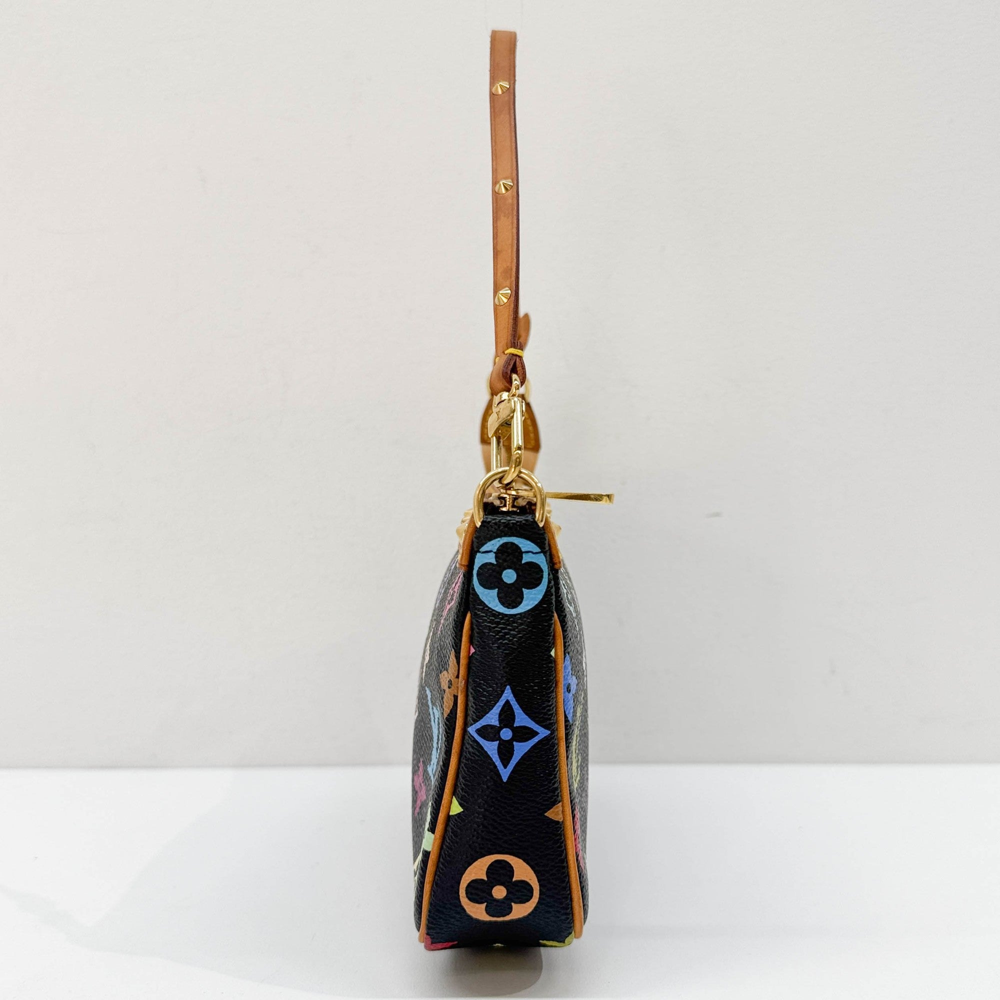 LV x Takashi Murakami Black Canvas Pochette Accessoire