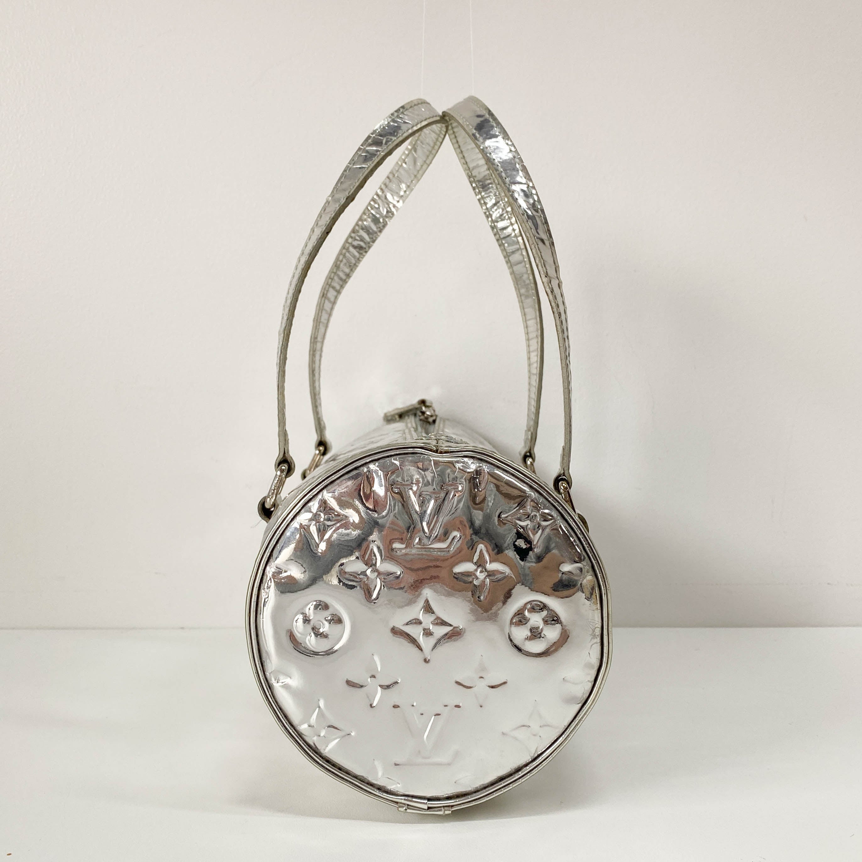 Papillon Monogram Miroir Silver Shoulder Bag