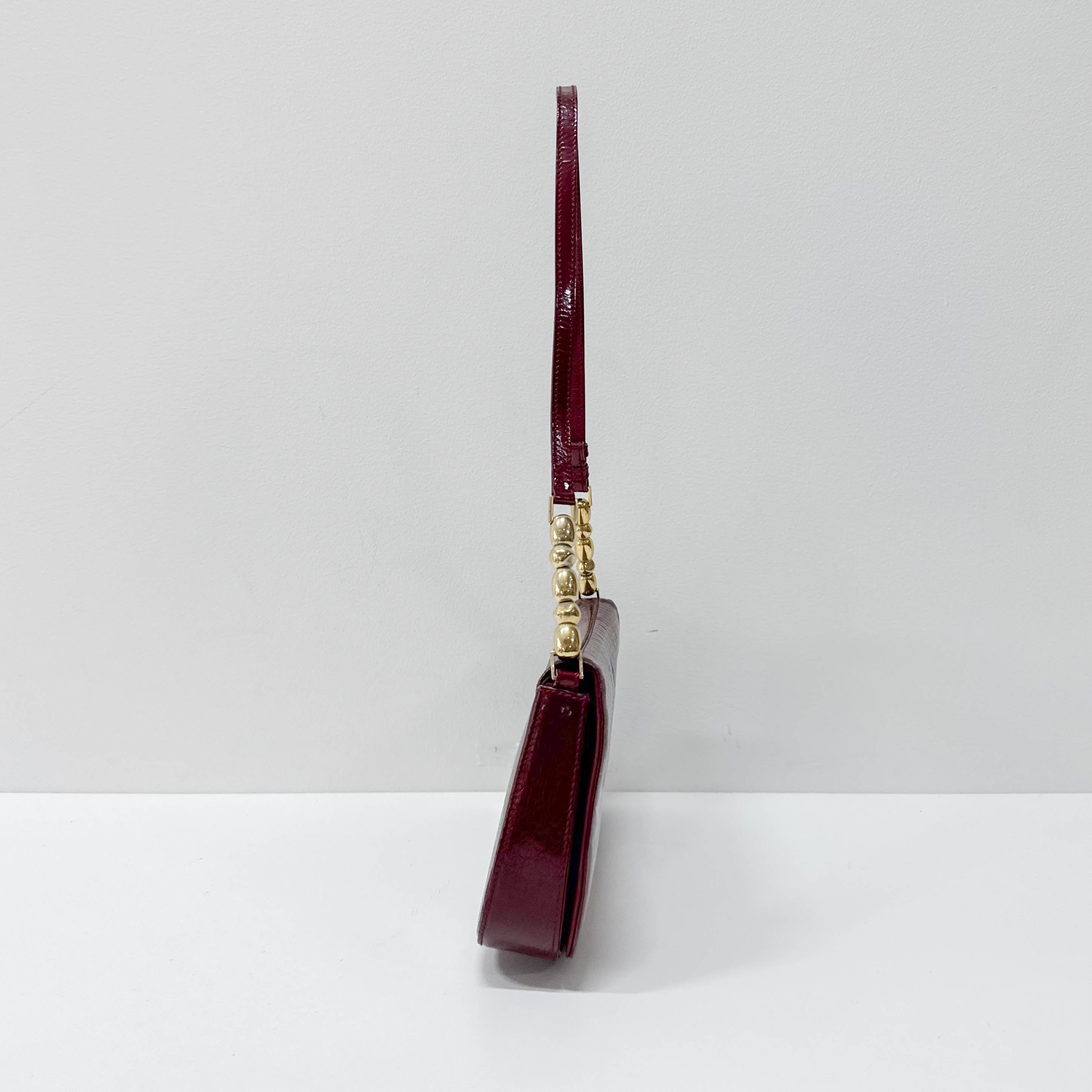 Limited Edition Malice Pearl Red Patent Leather Shoulder Bag