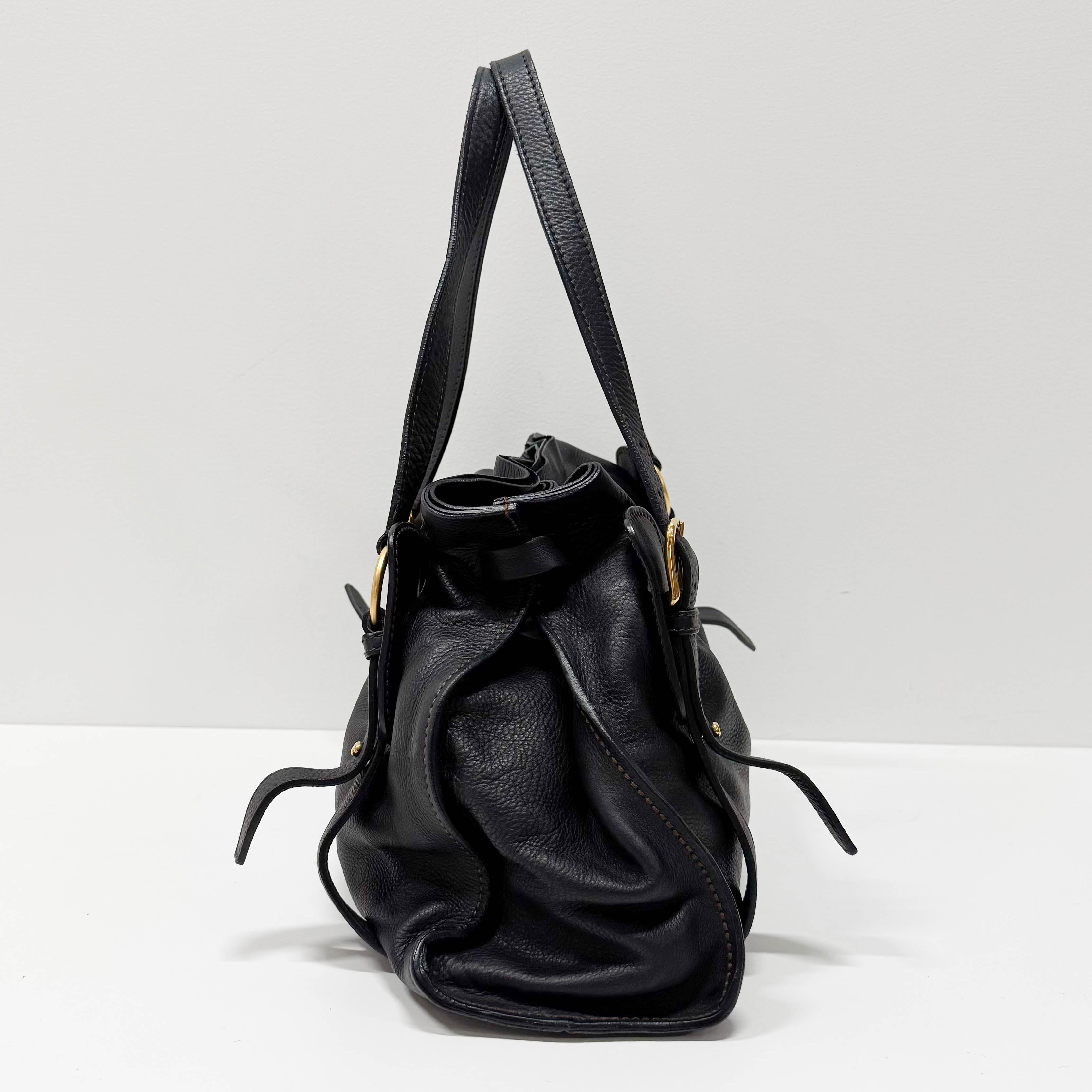 Black Leather Shoulder Bag