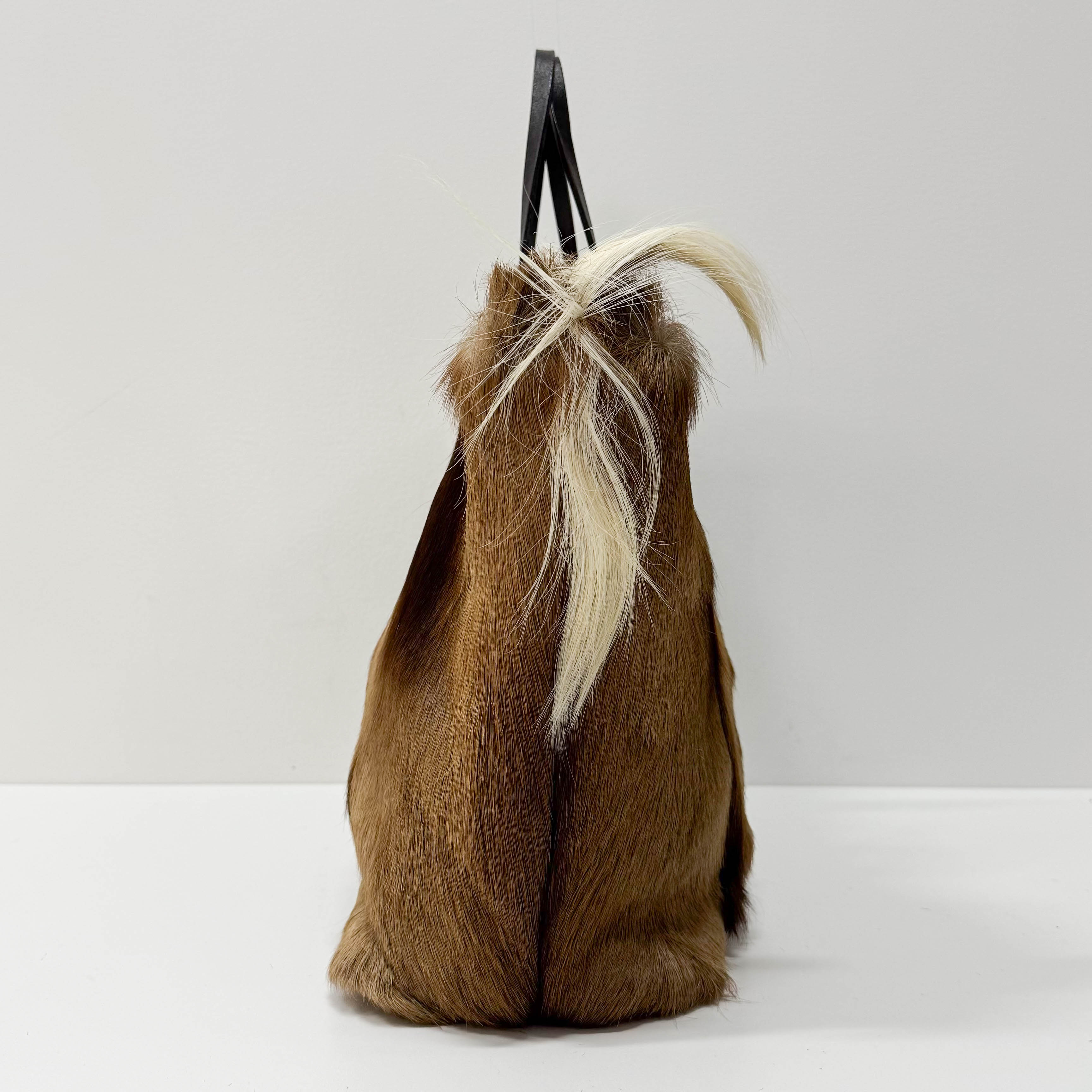 Brown Pony Hair Tote Bag