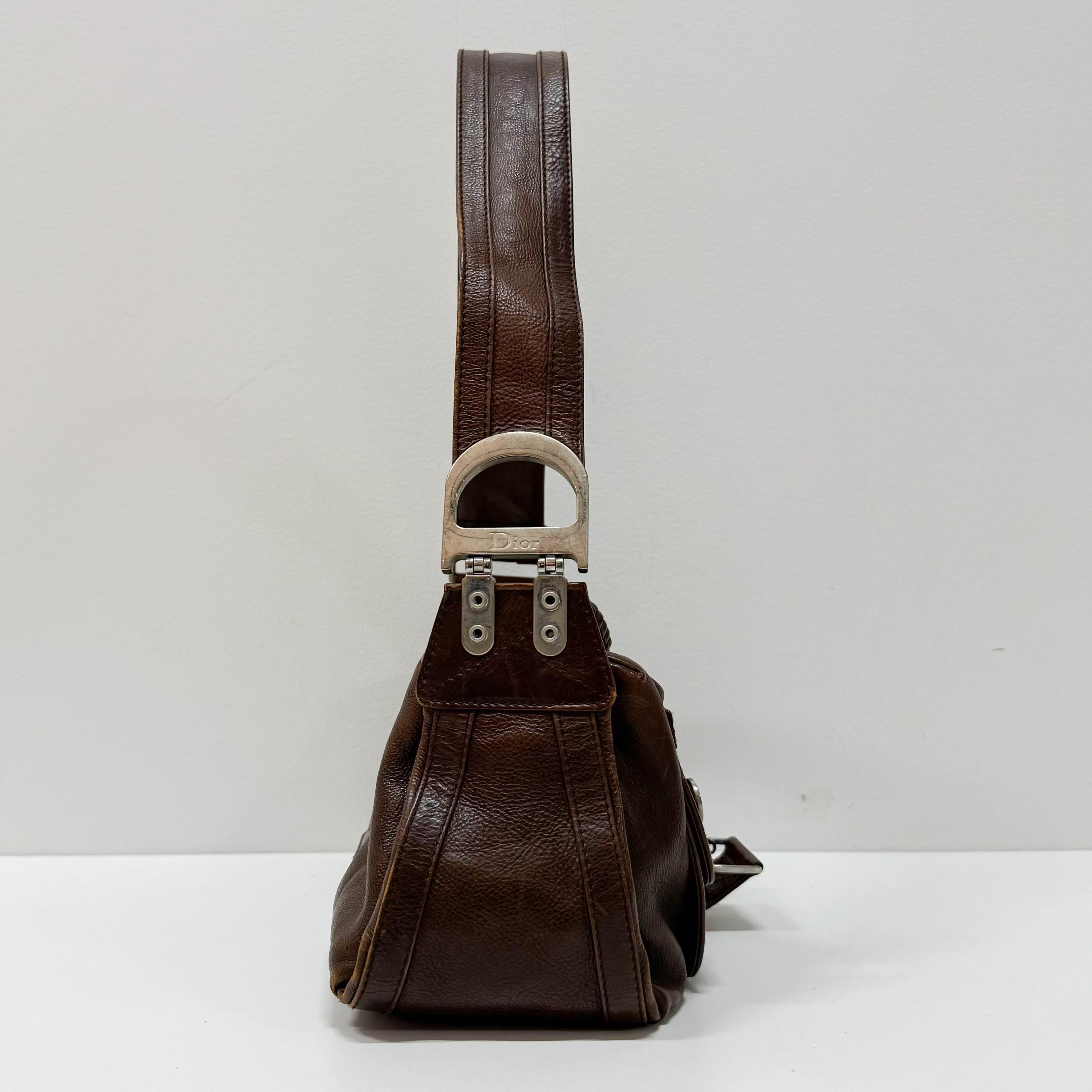 Flight Brown Leather Shoulder Bag