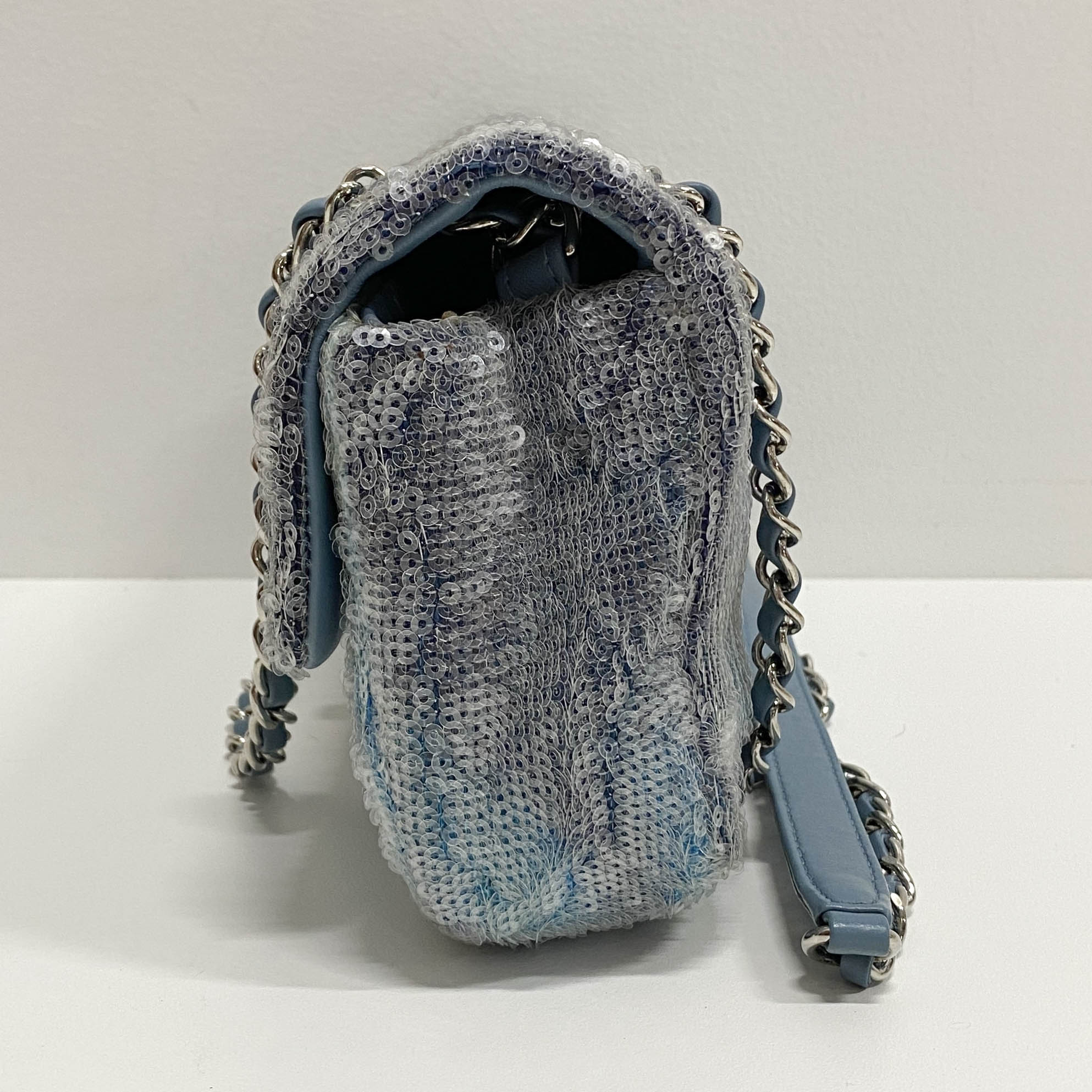 Small Waterfall Timeless Blue Sequin Bag