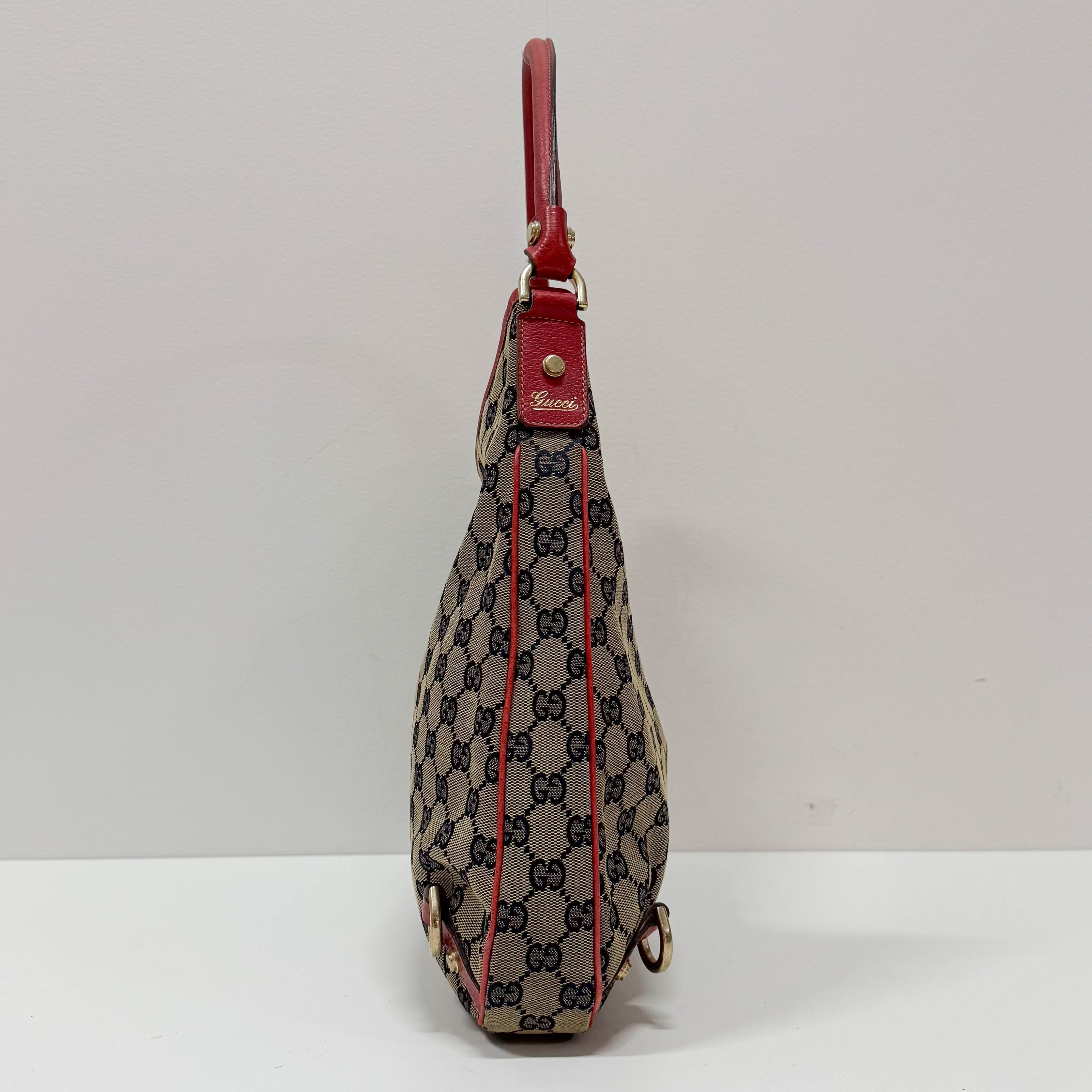 GG Canvas D-Ring Abbey Hobo Bag