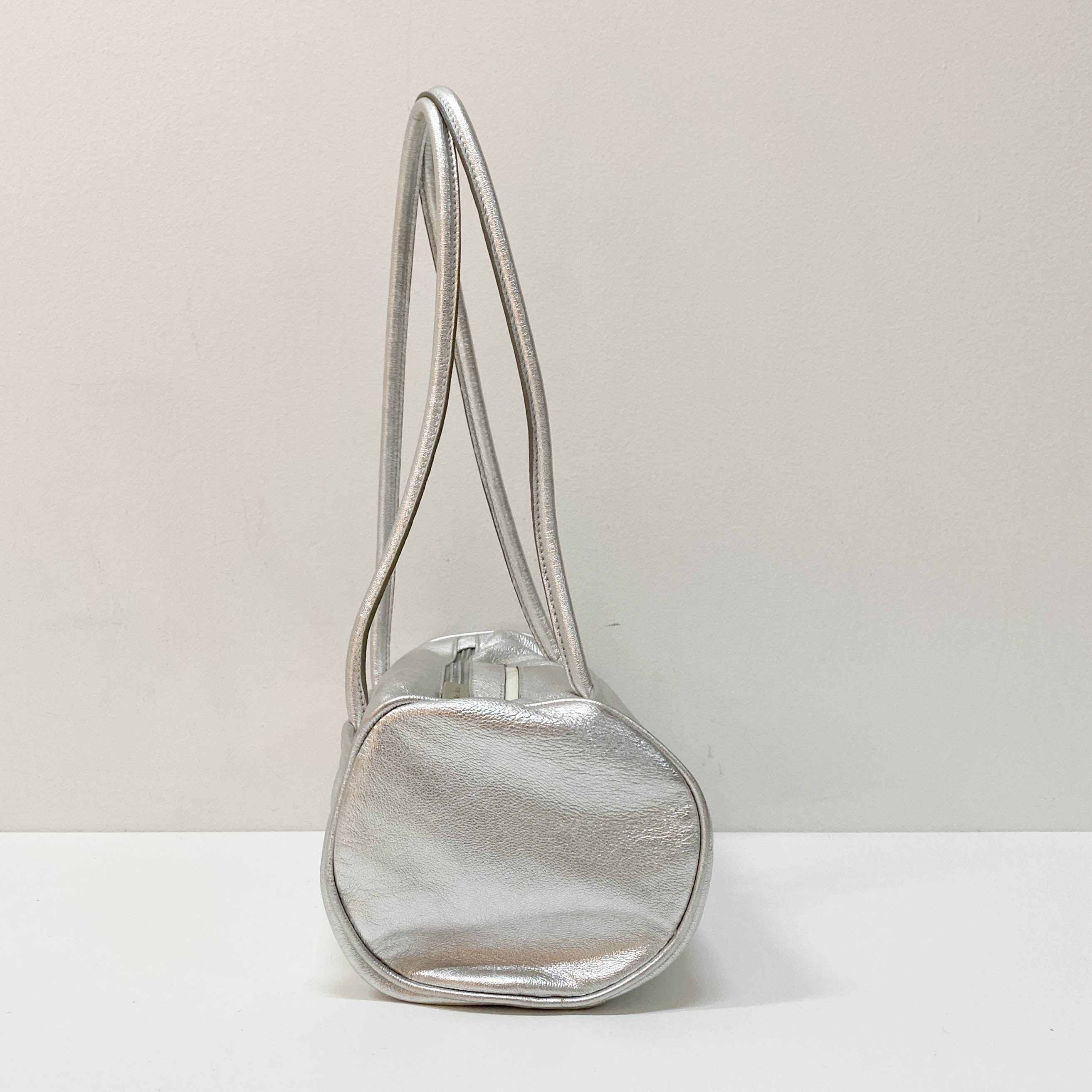 Archive Light Up Silver Leather Shoulder Bag