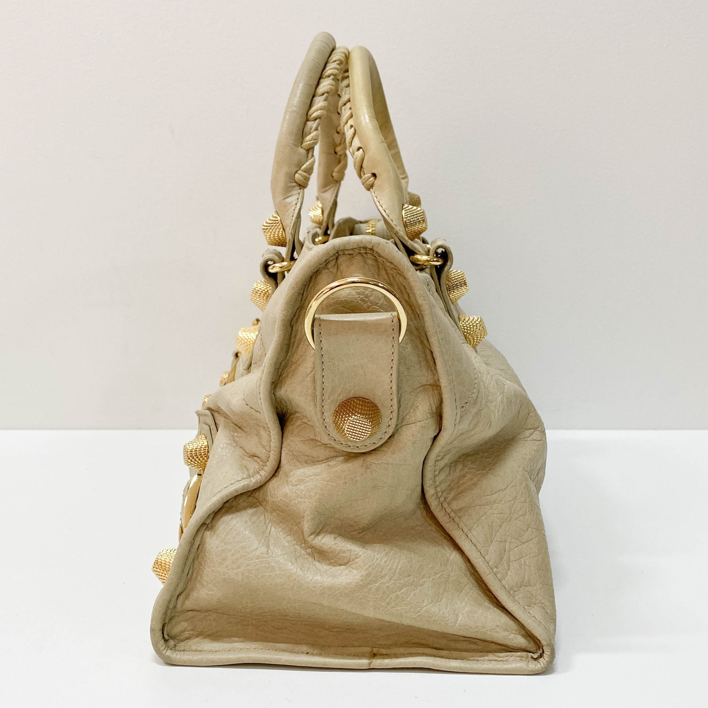 The Part Time Light Beige Calfskin Leather Two Way Bag