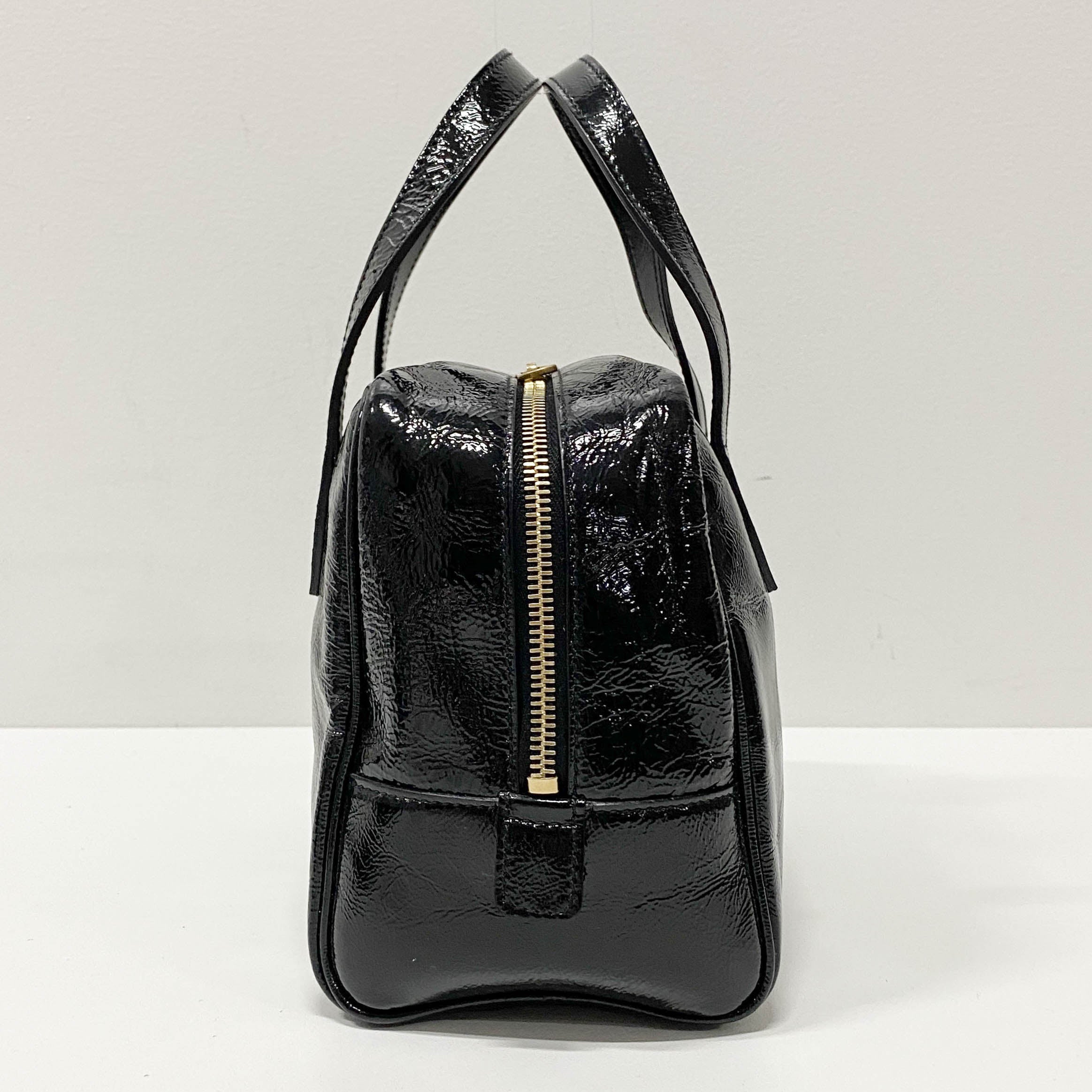 Black Patent Leather Handbag