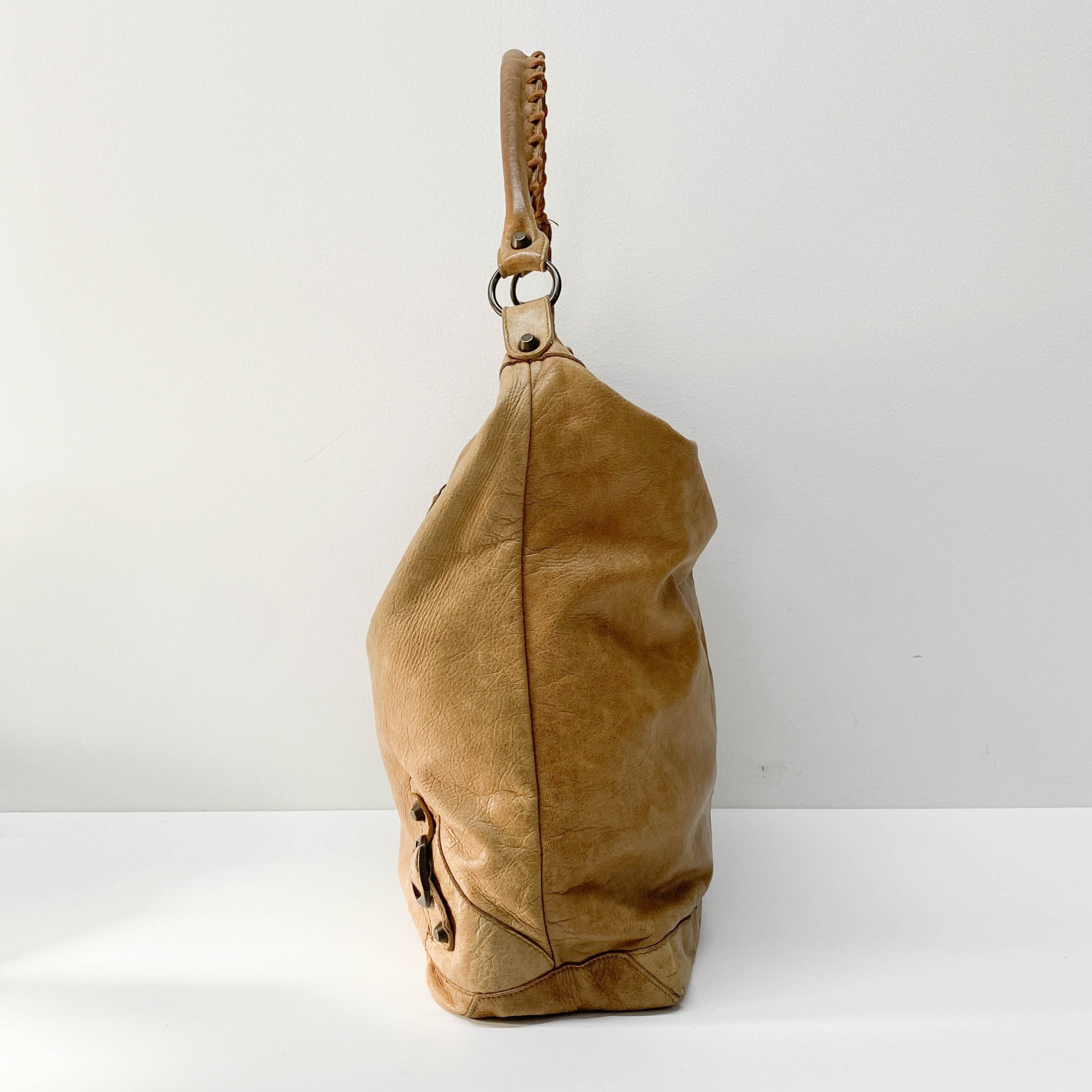 The Day Brown Calfskin Leather Hobo Bag