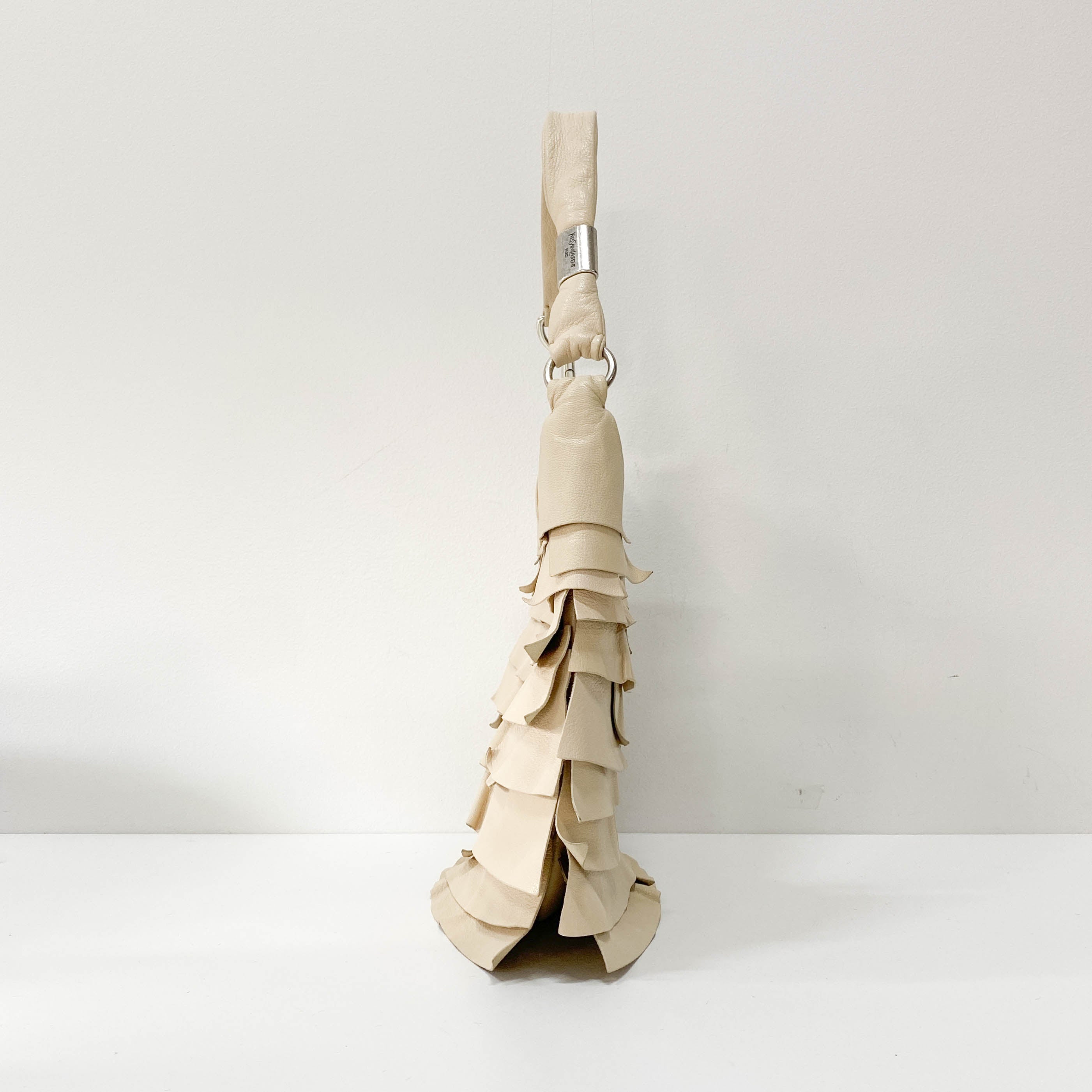 Saint Tropez Beige Leather Shoulder Bag