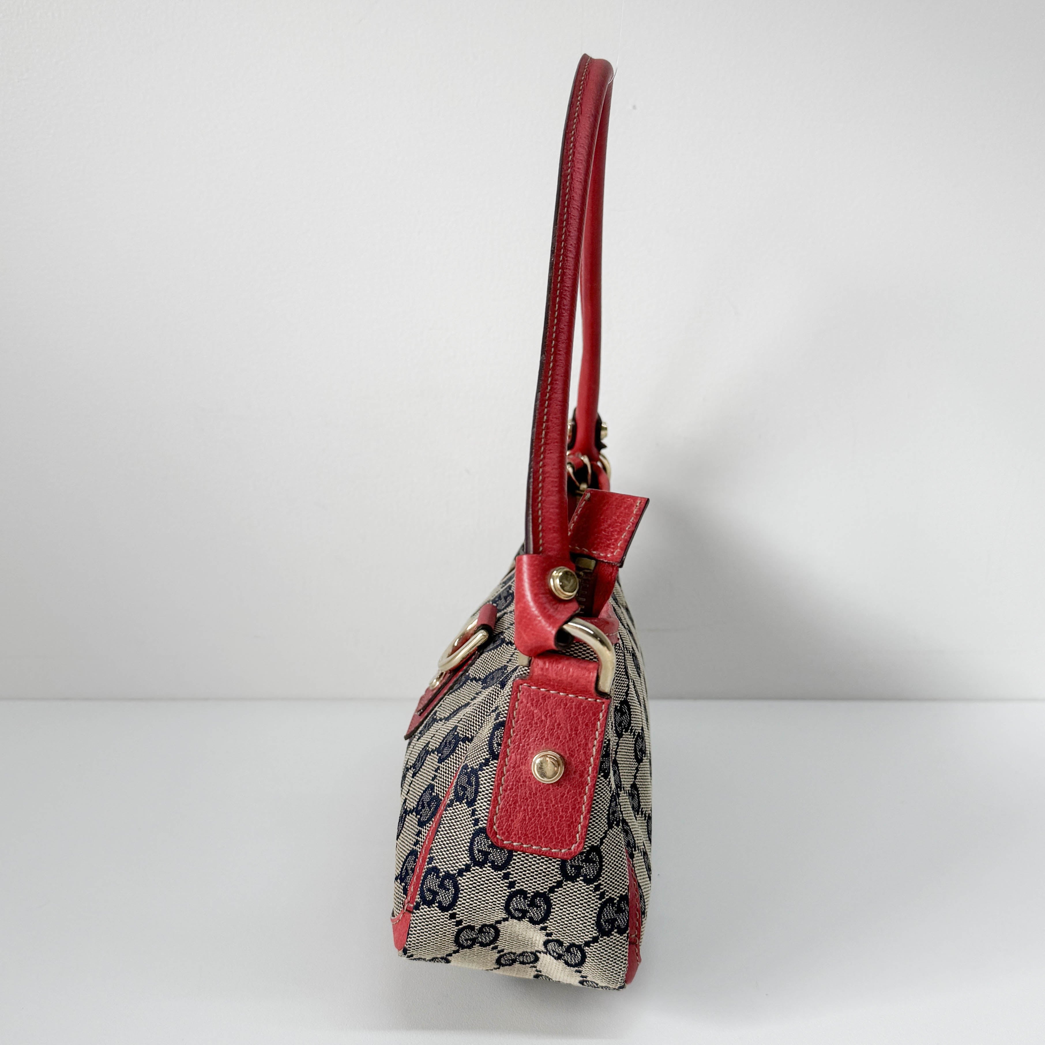 Abbey D-Ring Red Canvas Shoulder Bag