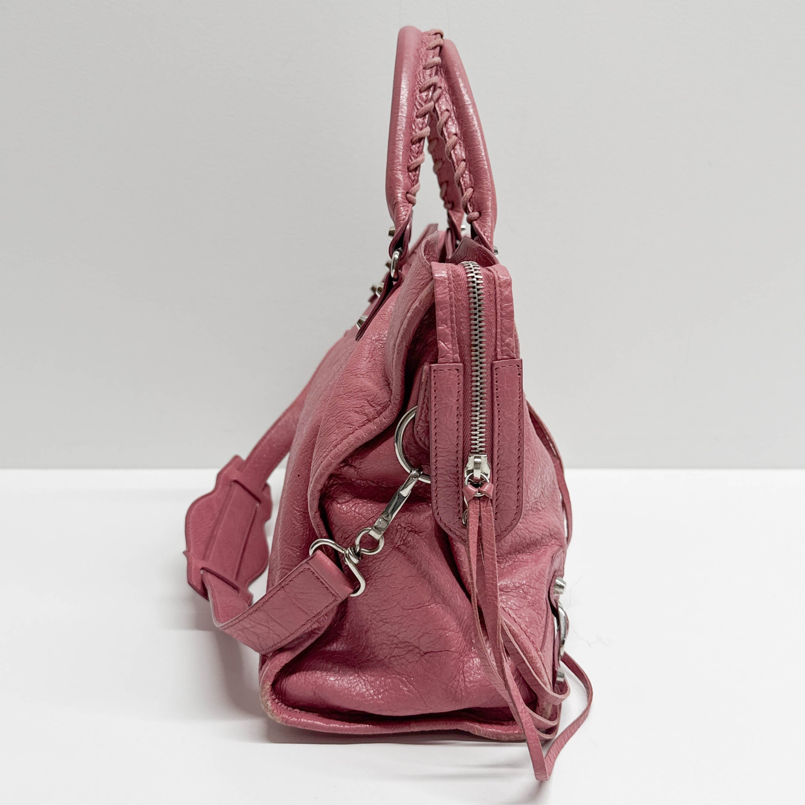 City Pink Leather Two Way Bag