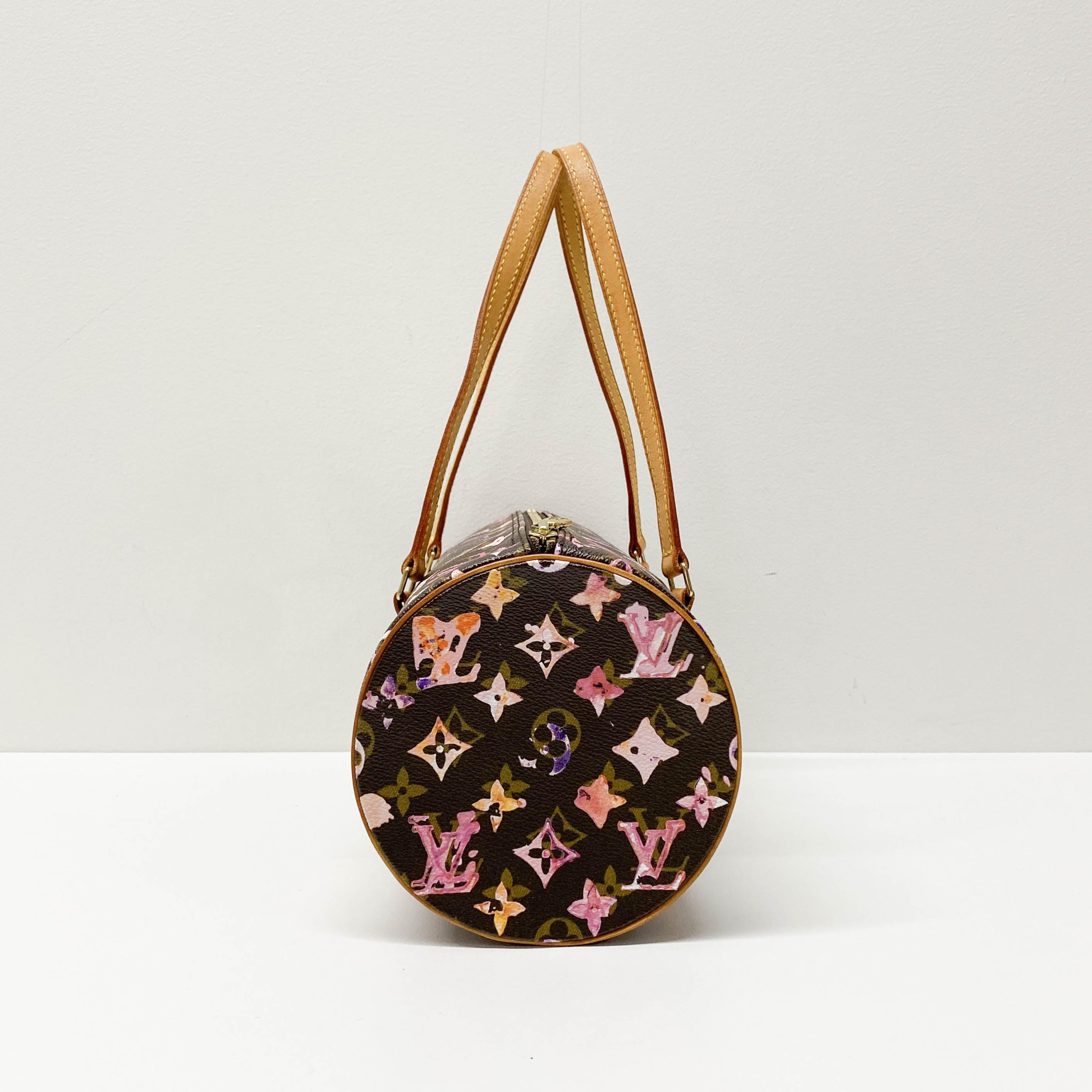 Papillon Watercolor Monogram Hand Bag