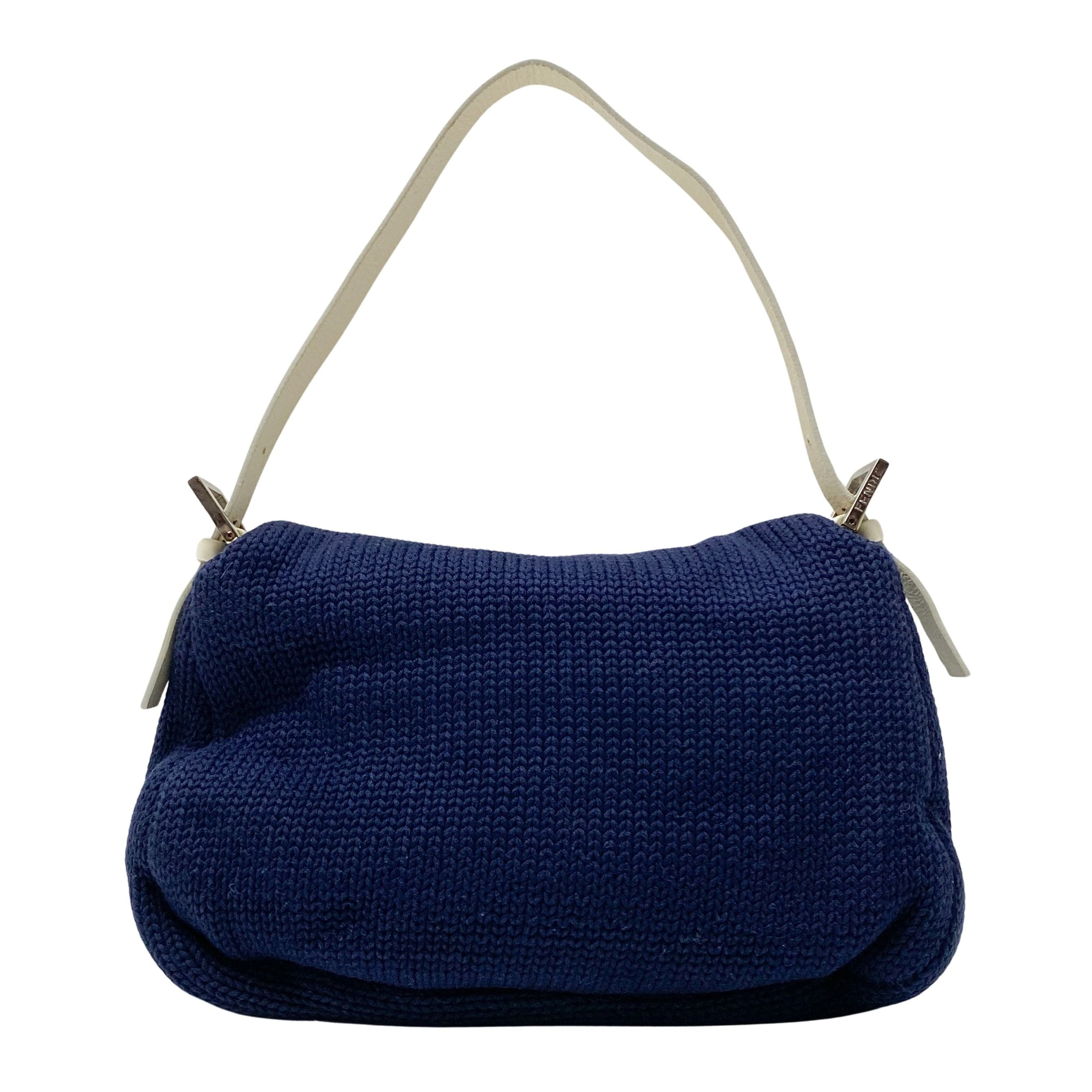 Mamma Baguette Knitted Cotton Fabric Shoulder Bag