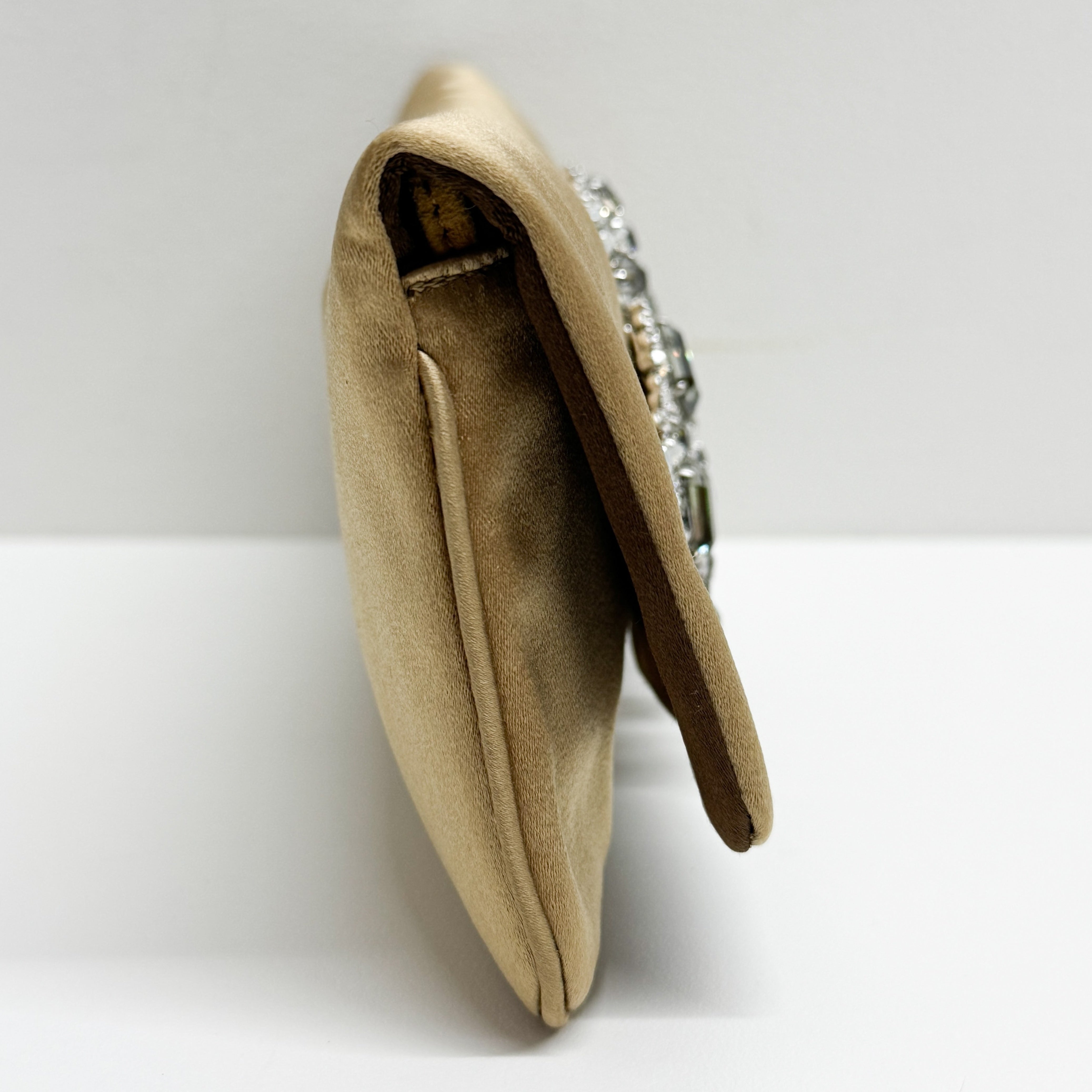 Gold Satin Clutch/Crossbody Bag