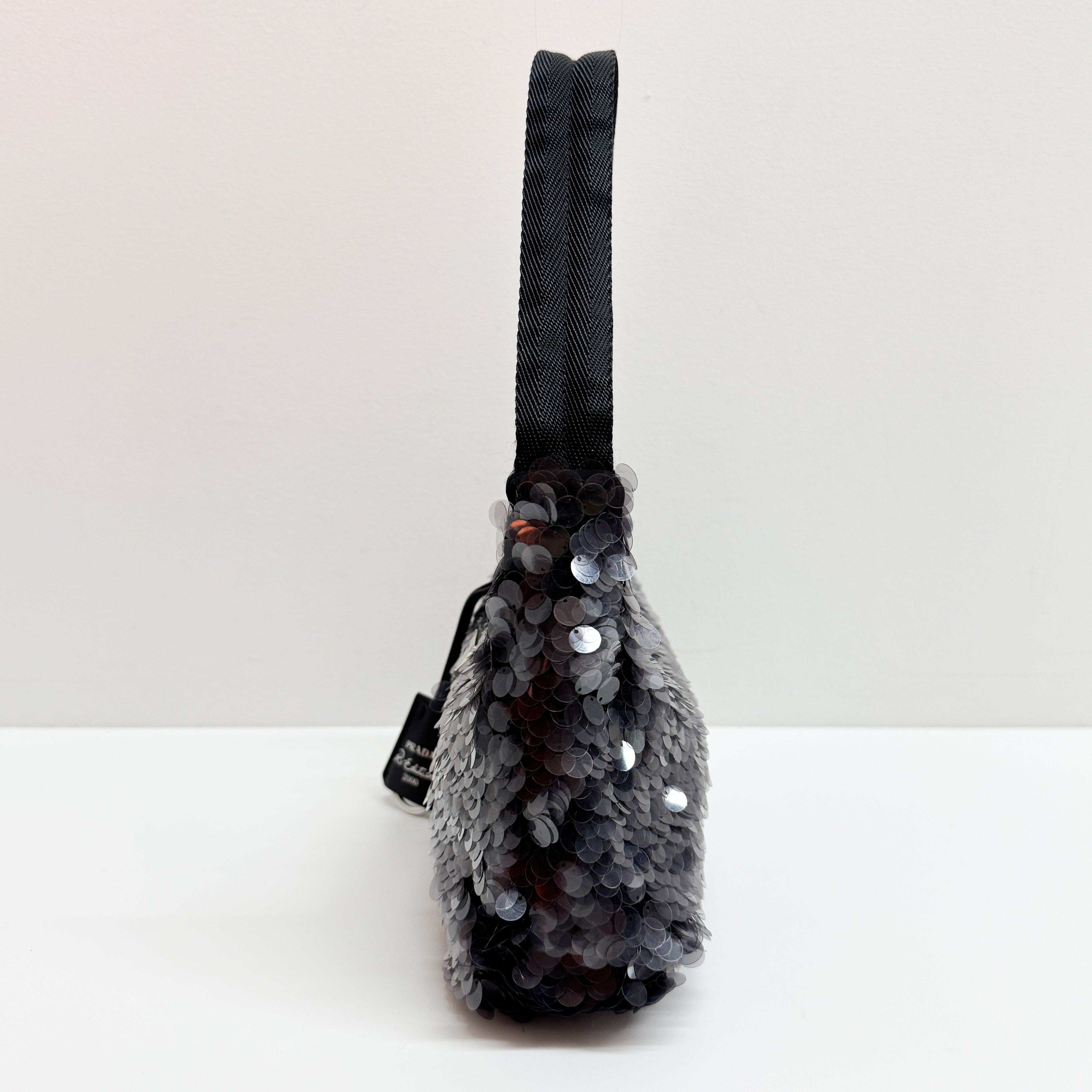 Vintage Black Sequin Shoulder Bag