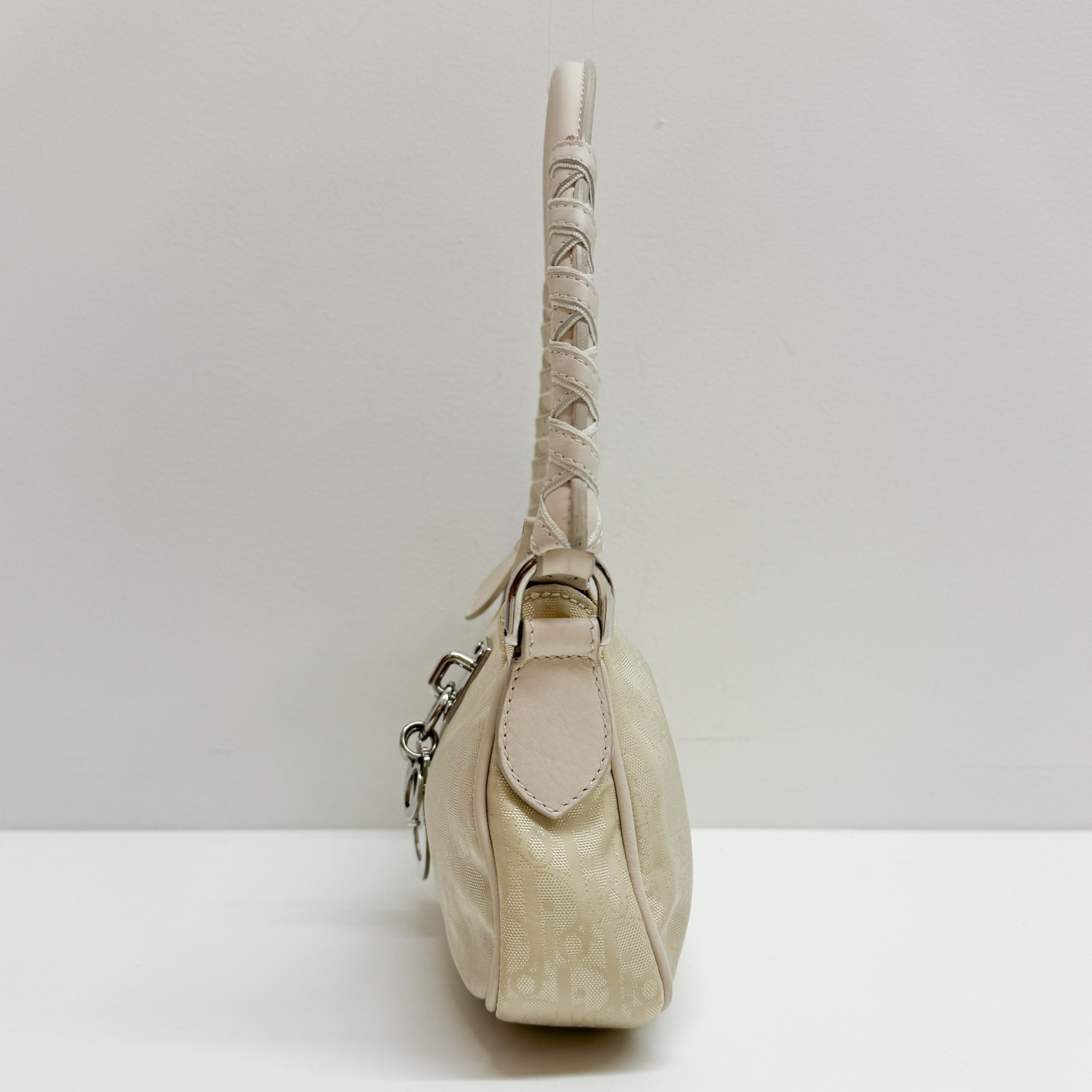 Trotter Beige Canvas Pochette Bag