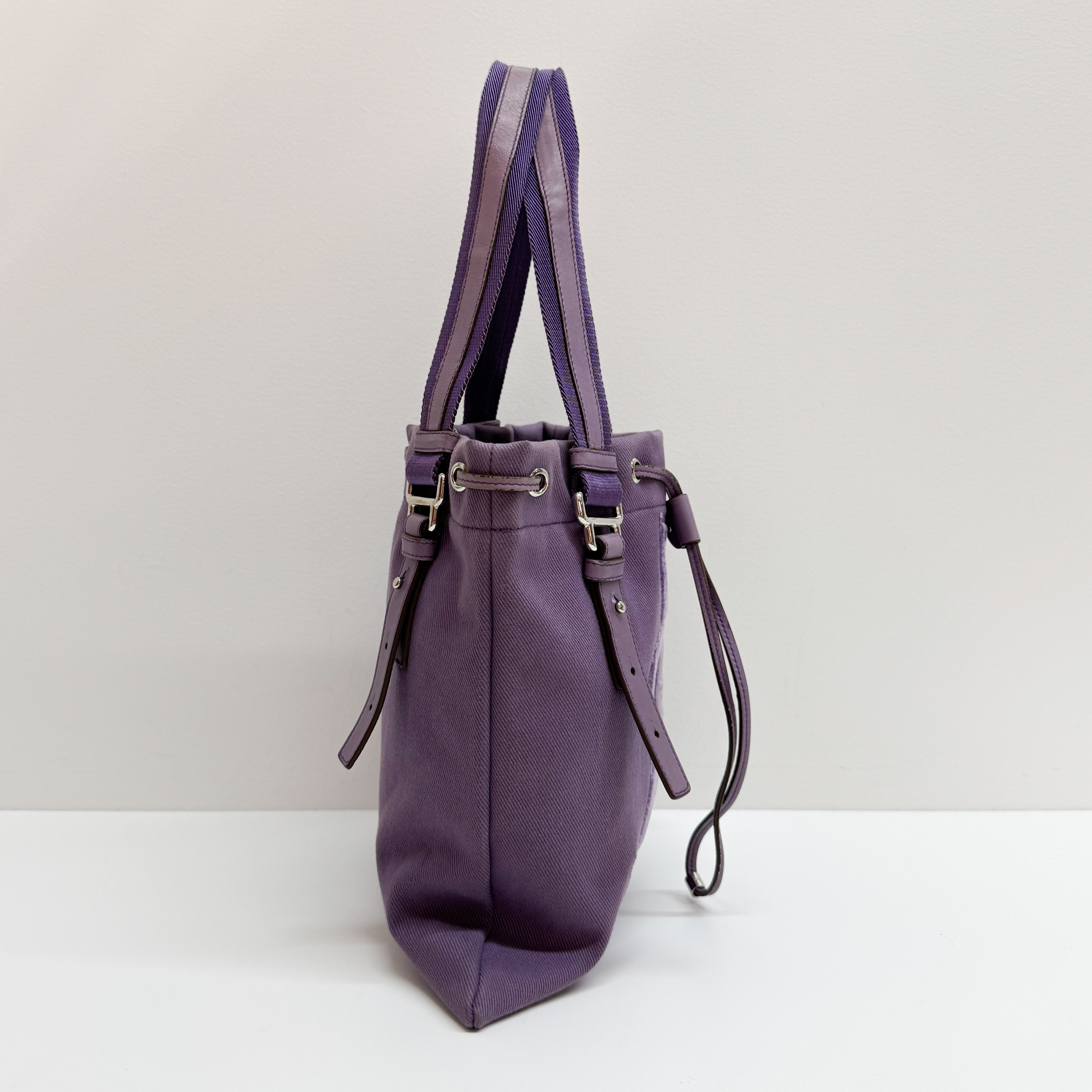 Vintage Purple Cotton Tote Bag