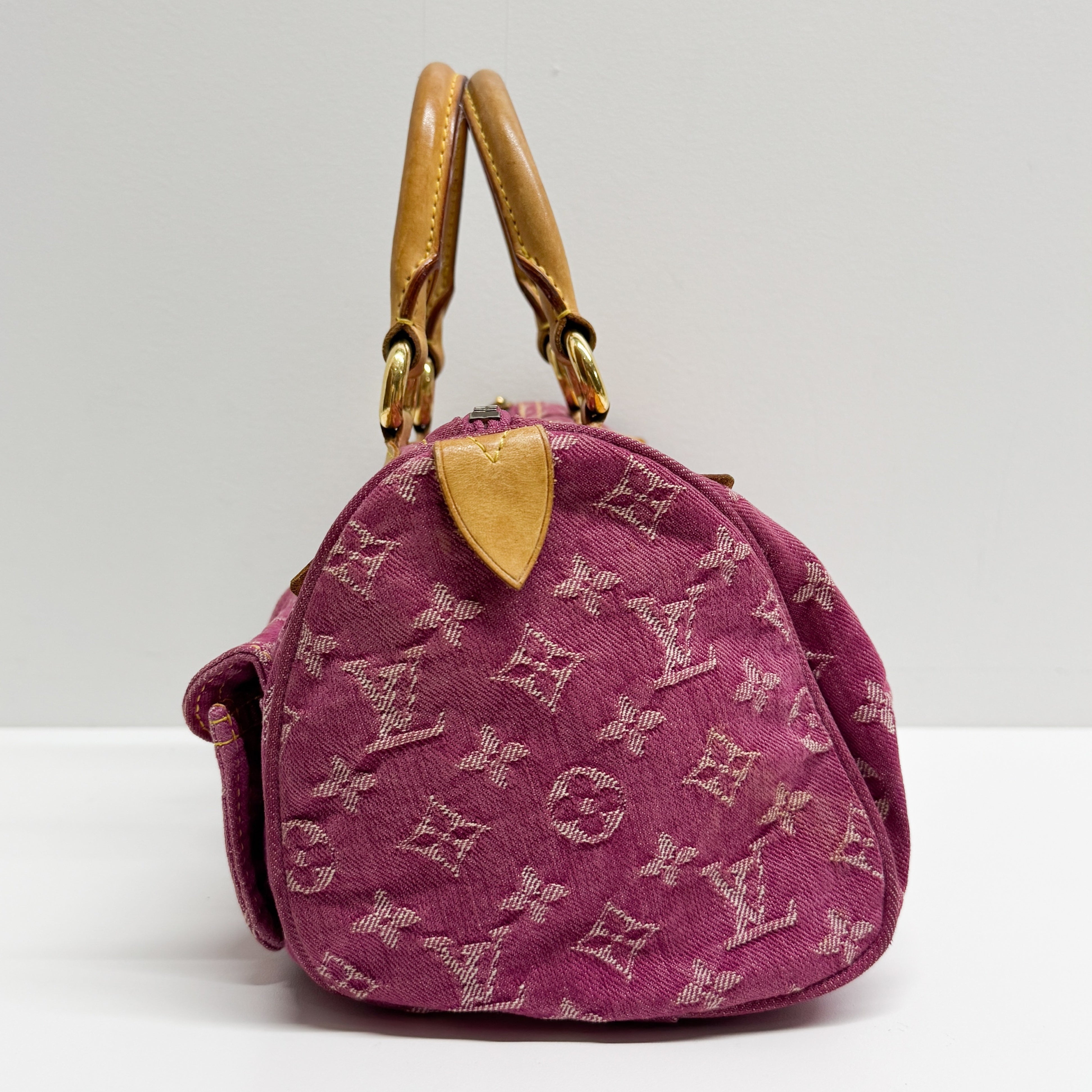 Neo Speedy Pink Baggy Monogram Denim Hand Bag