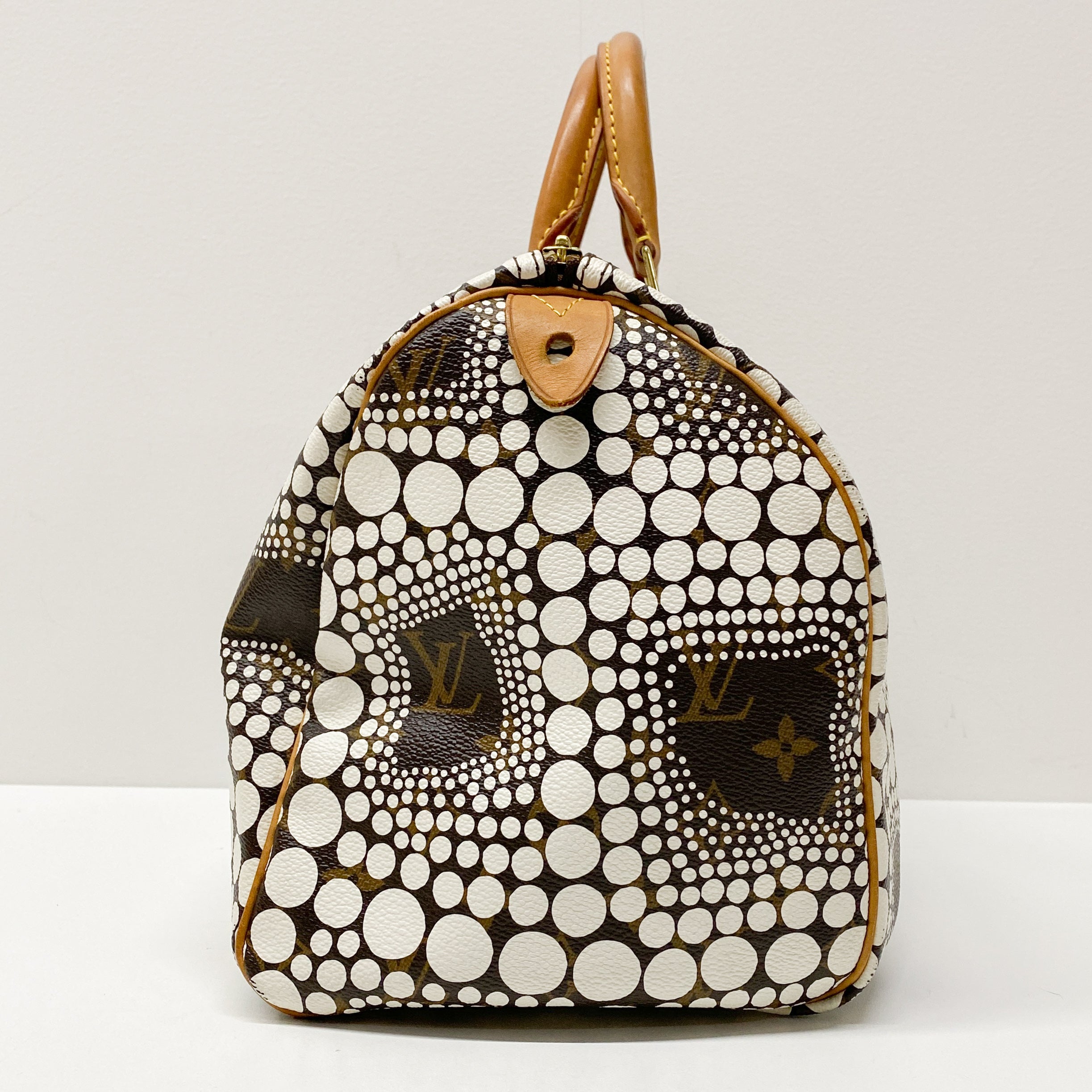 Speedy 30 Yayoi Kusama Monogram Multi-color Coated Canvas Hand Bag