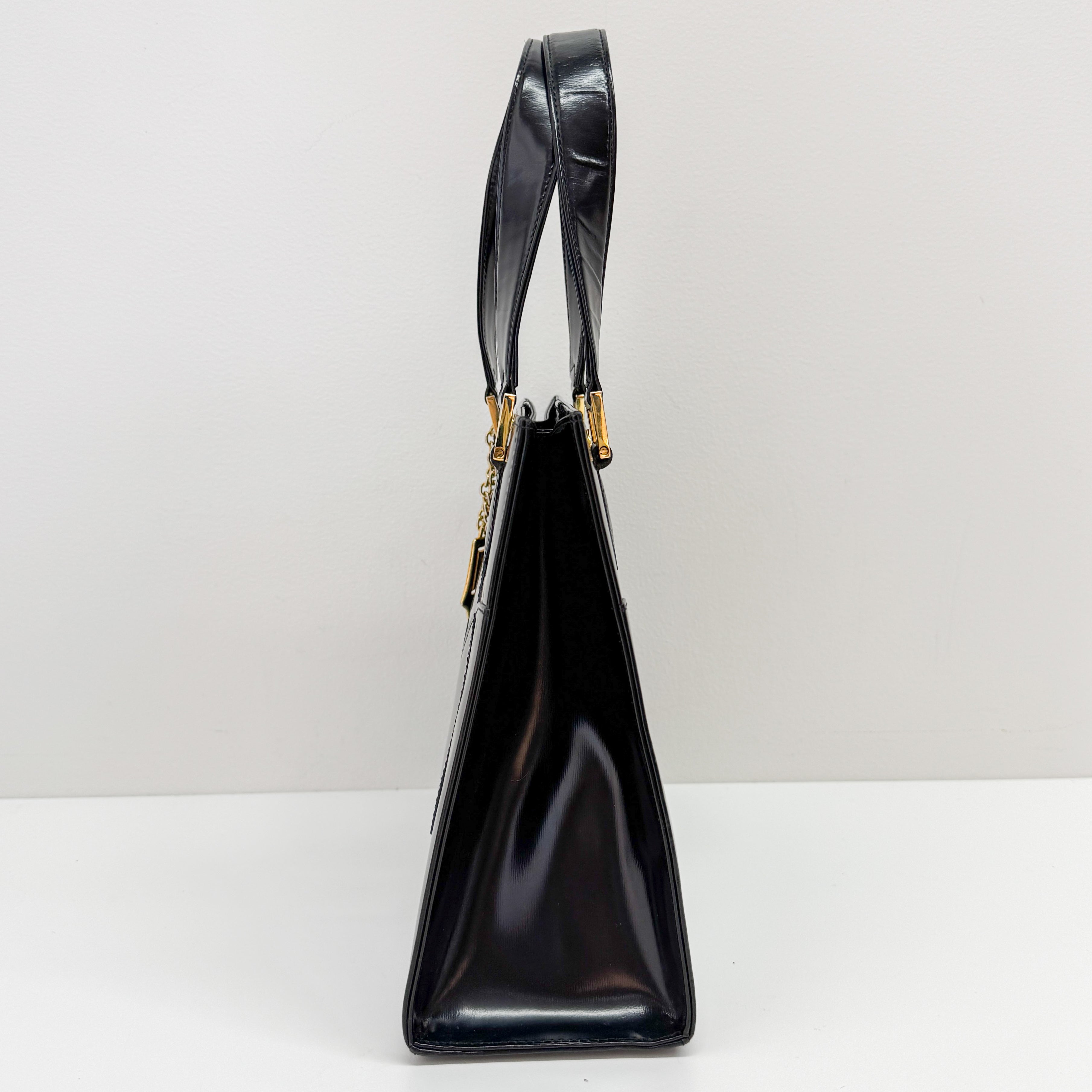 Black Patent Leather Handbag