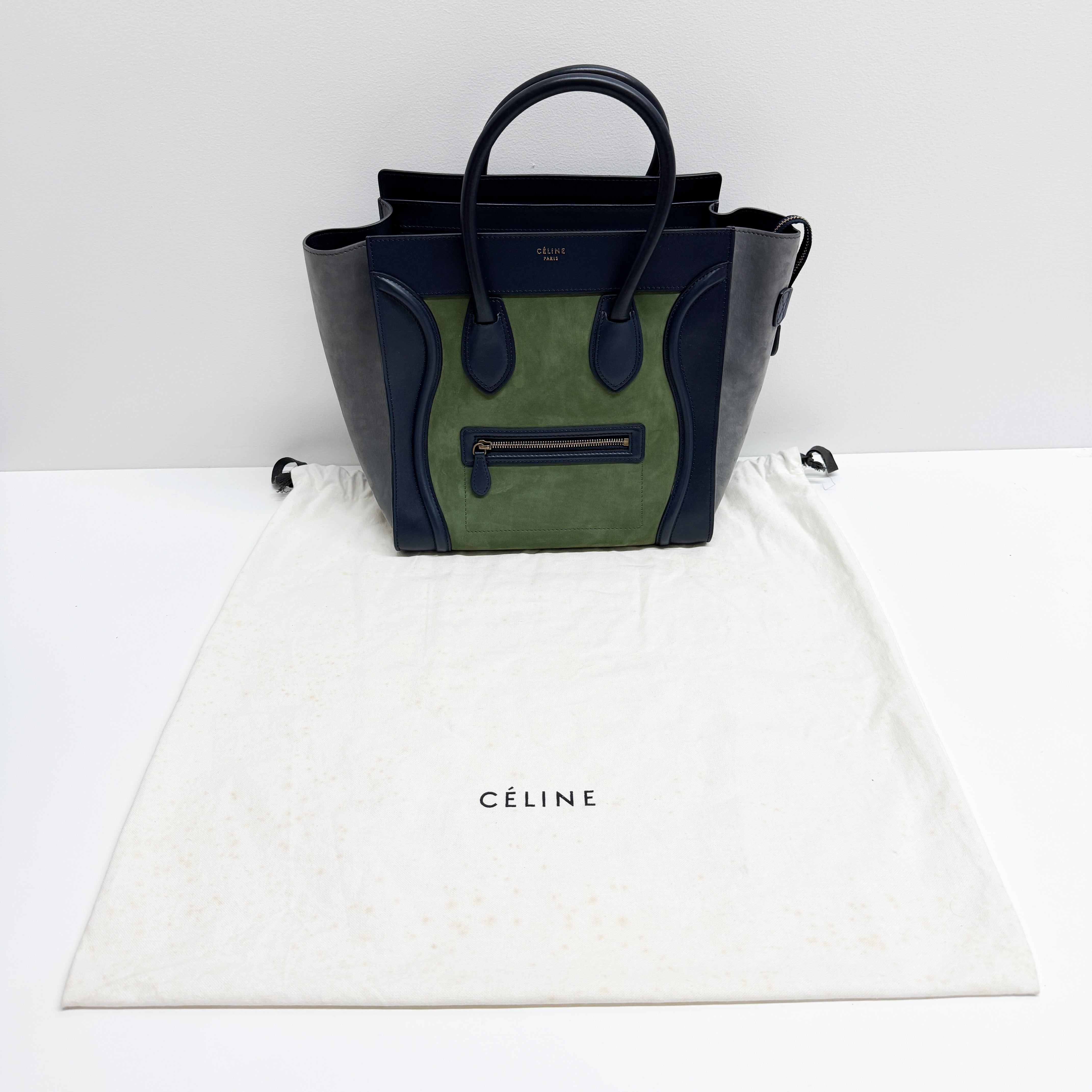 Luggage Micro Multicolored Suede Hand Bag