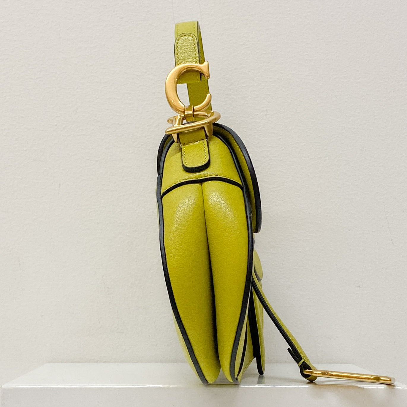 Saddle Green Leather Hand Bag