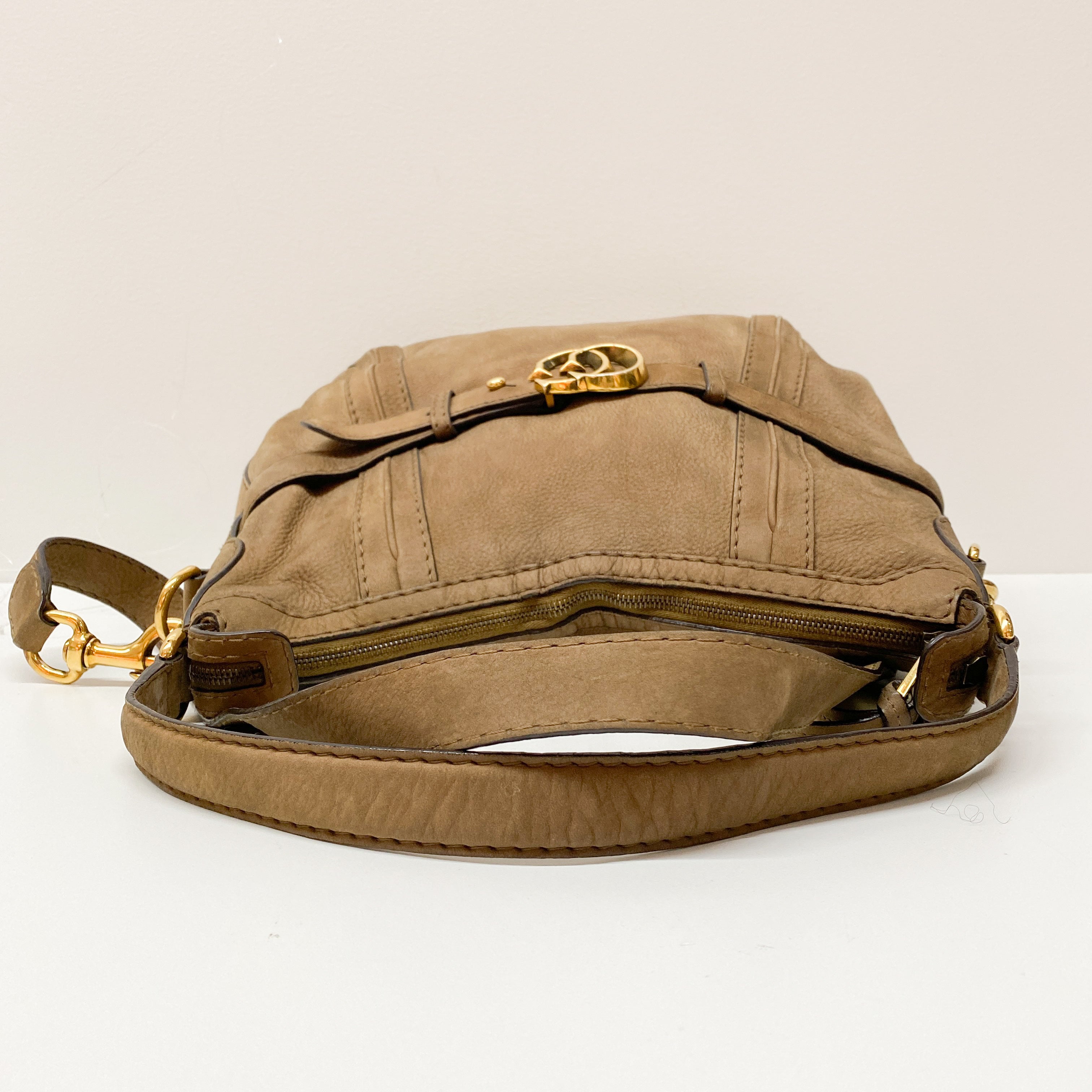 Vintage Brown Leather Shoulder Bag