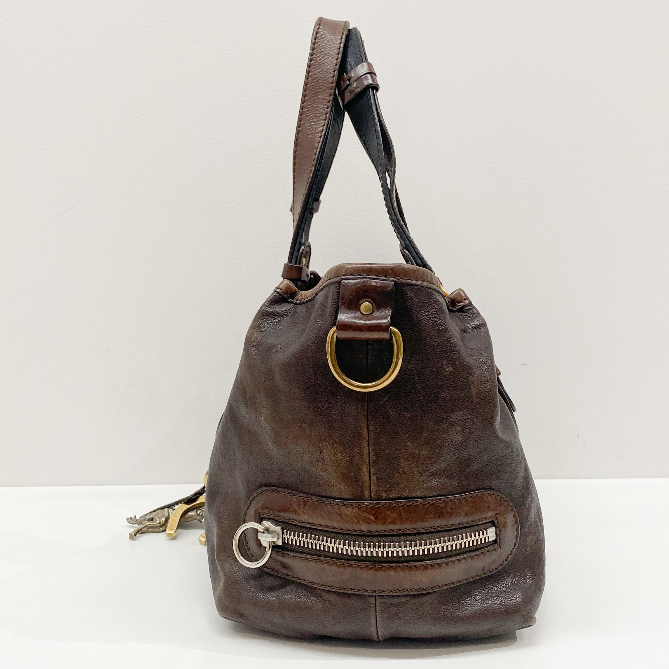 Kerala Brown Leather Shoulder Bag