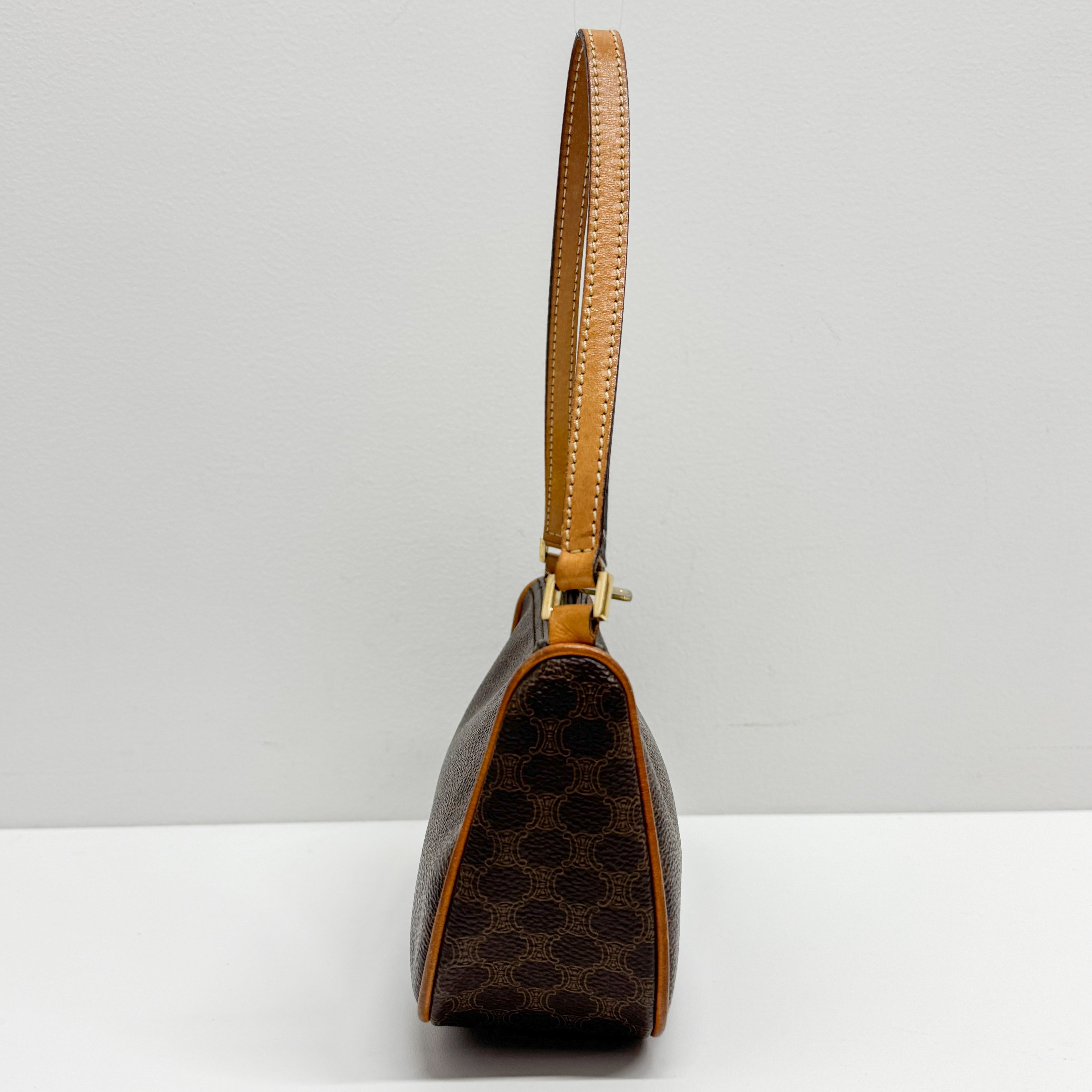 Macadam Brown Canvas Shoulder Bag