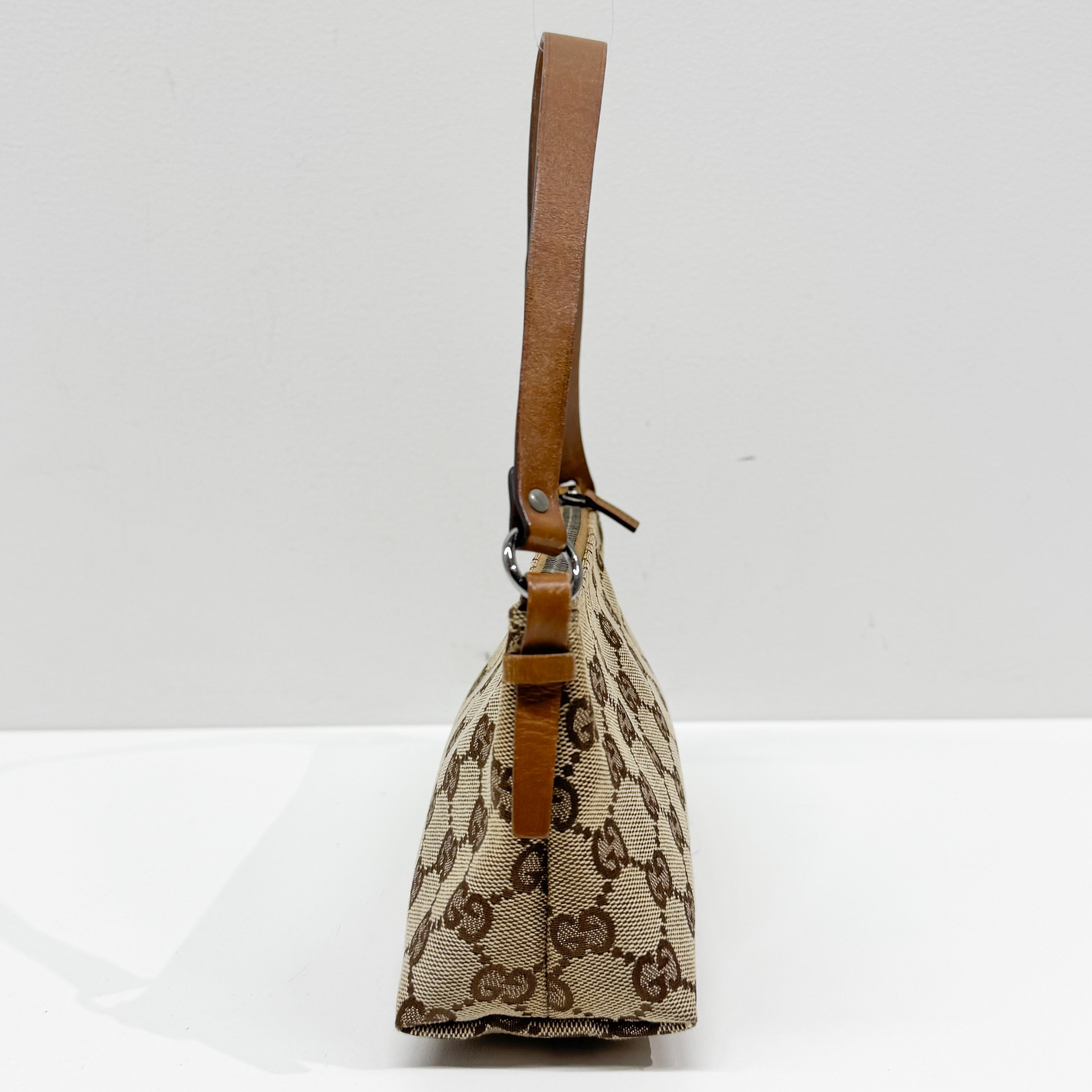 GG Beige Canvas Shoulder Bag