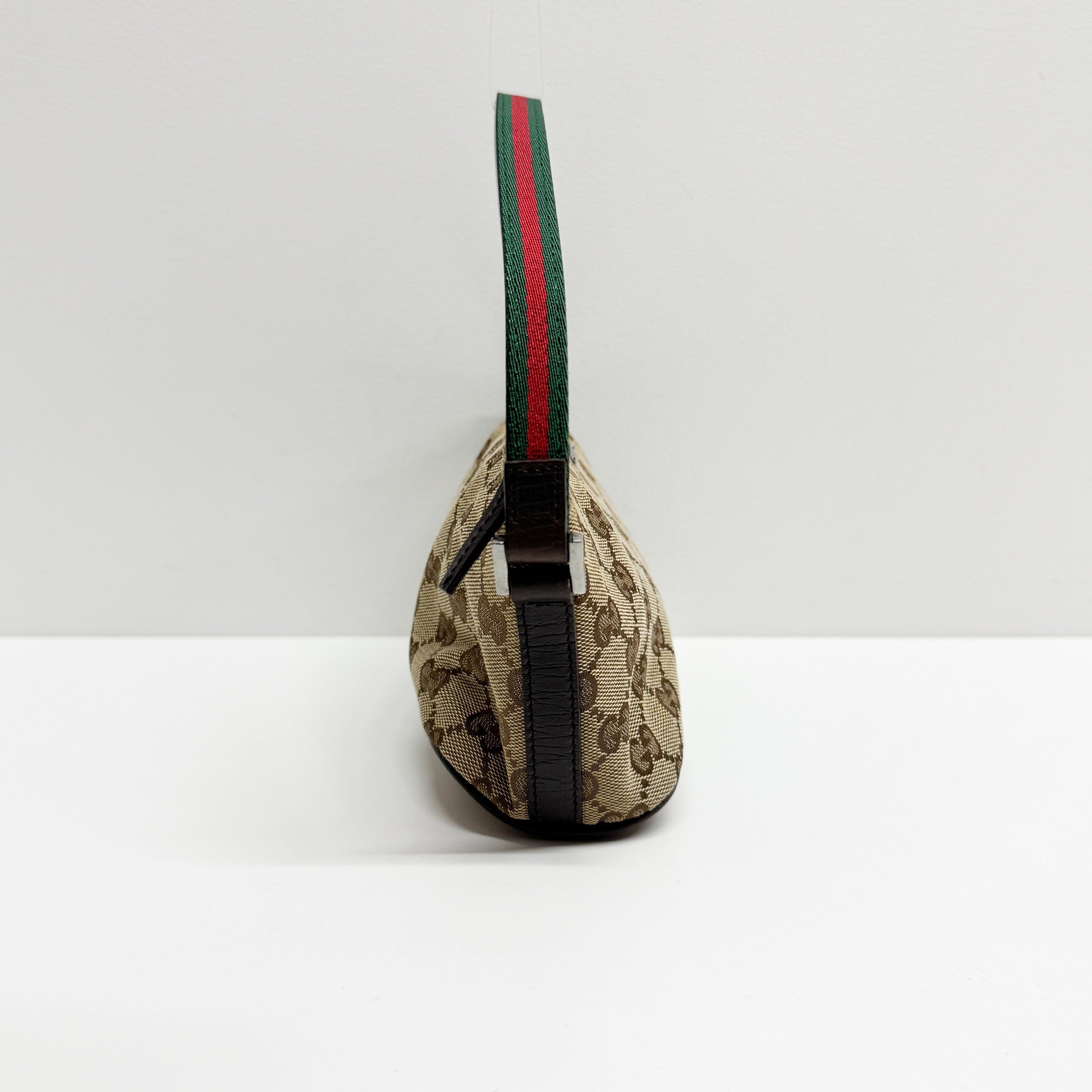 GG Brown Canvas Cotton Shoulder Bag