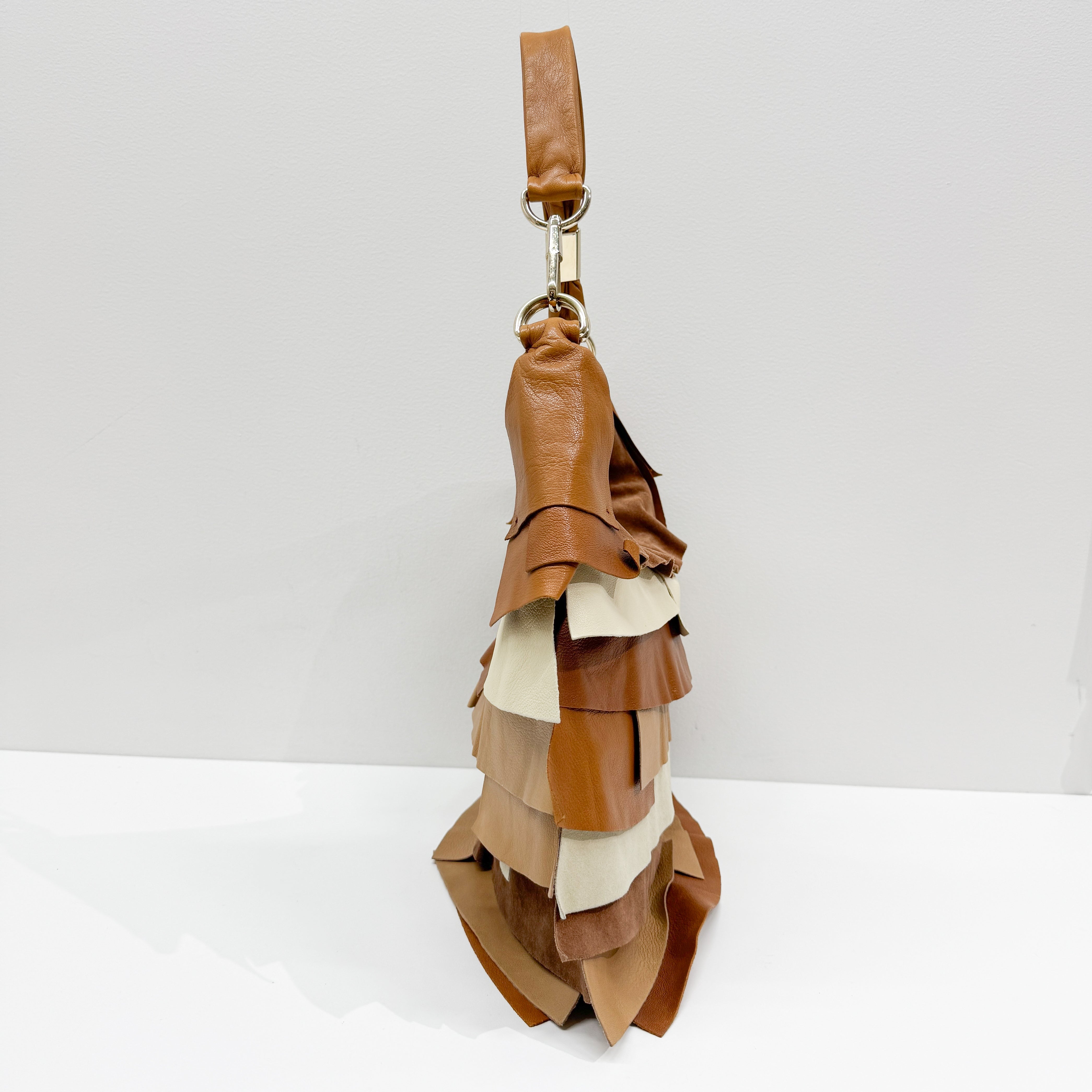 Saint Tropez Brown Leather Shoulder Bag